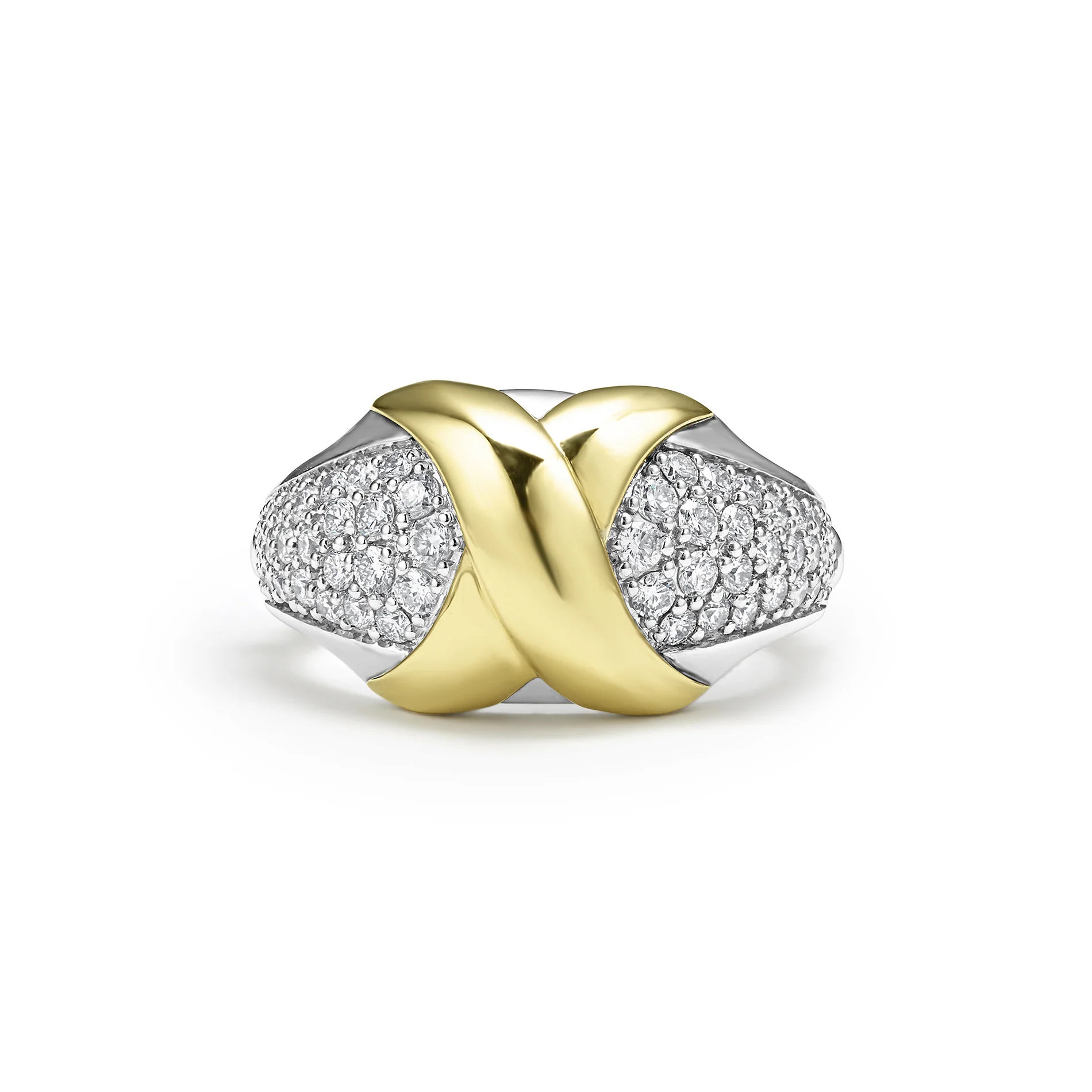 LAGOS Embrace 18K Gold X Diamond Ring - Image 3