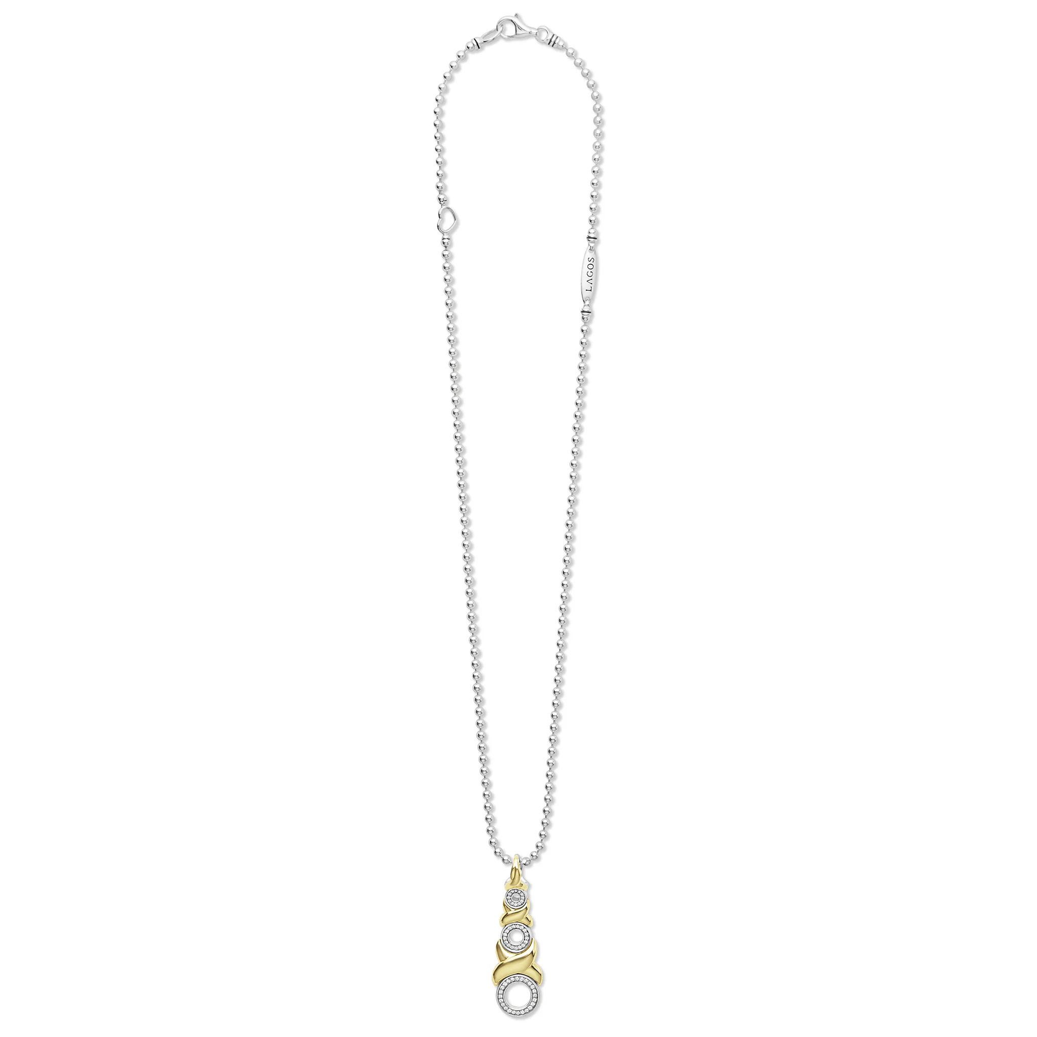 LAGOS Embrace 18K Gold XO Diamond Necklace - Image 3