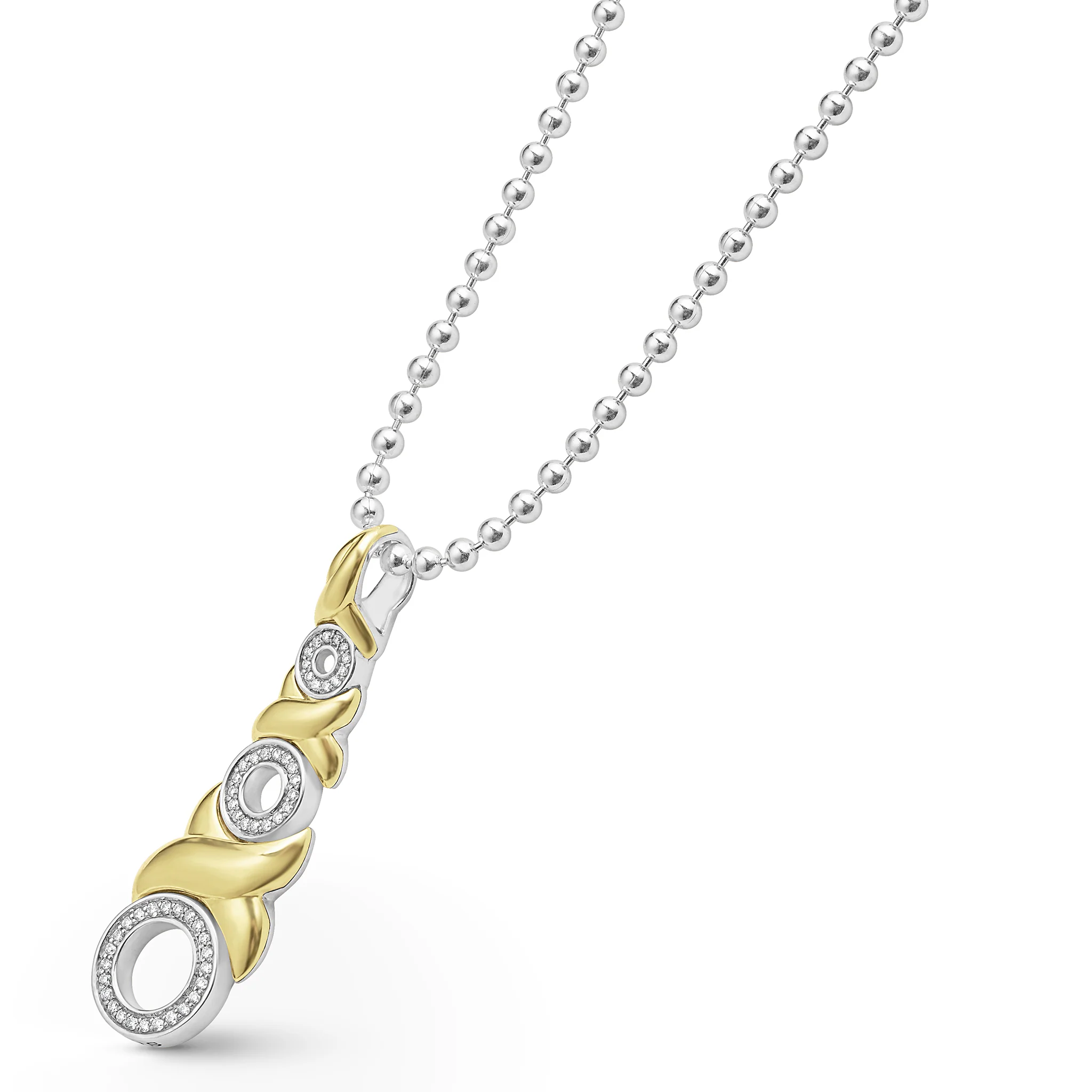 LAGOS Embrace 18K Gold XO Diamond Necklace - Image 4