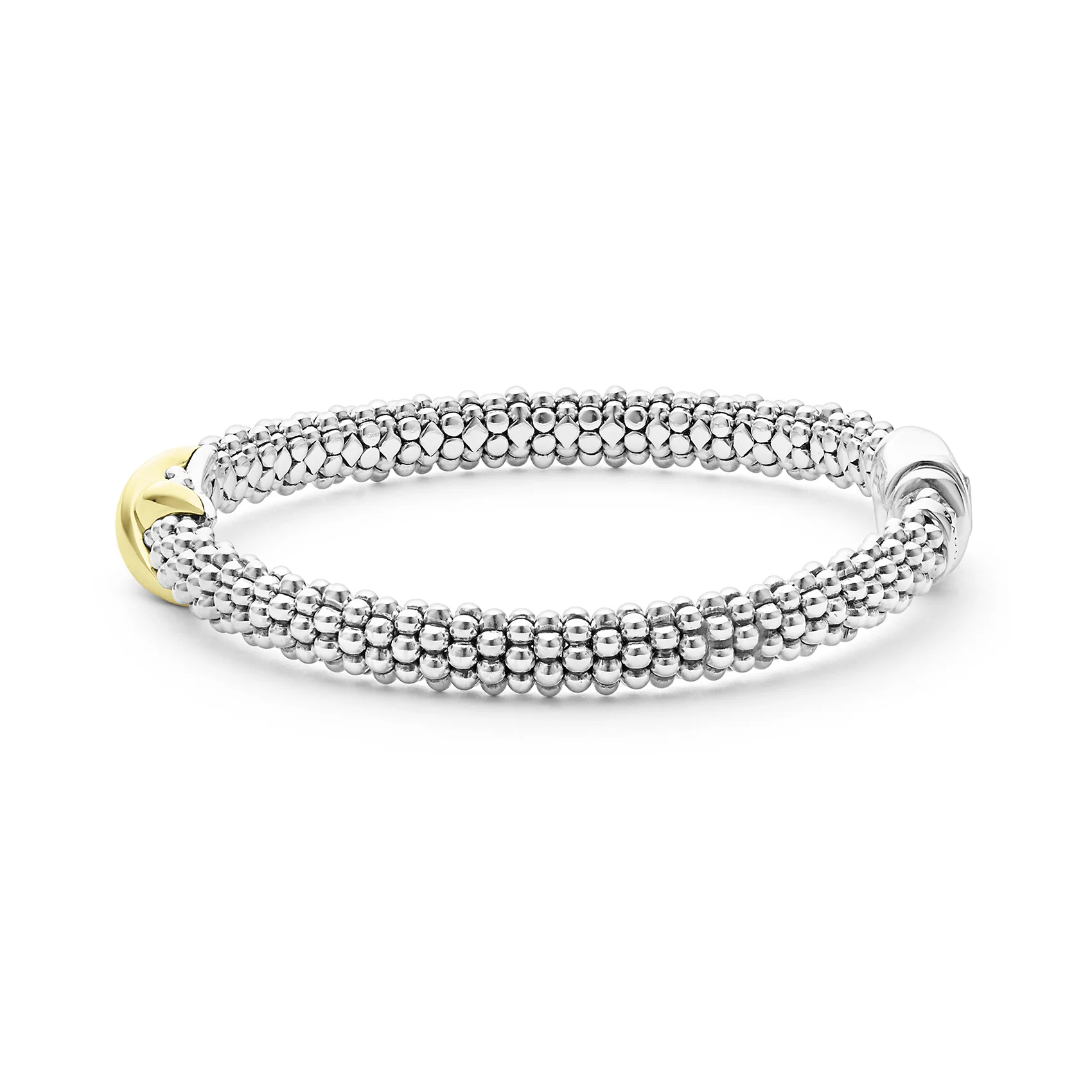 LAGOS Embrace Two-Tone X Caviar Bracelet, 6mm - Image 4