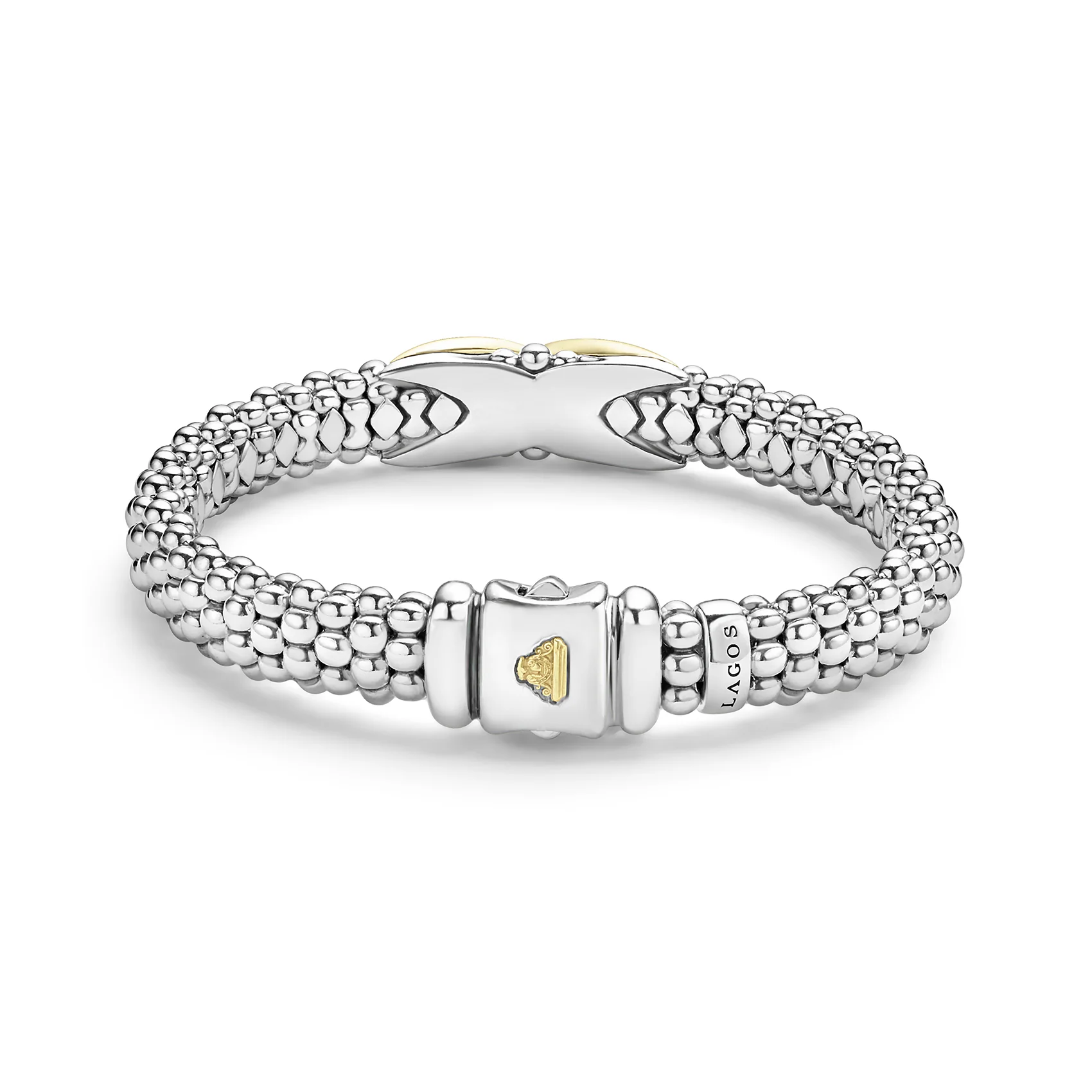 LAGOS Embrace Two-Tone X Caviar Bracelet, 9mm - Image 2