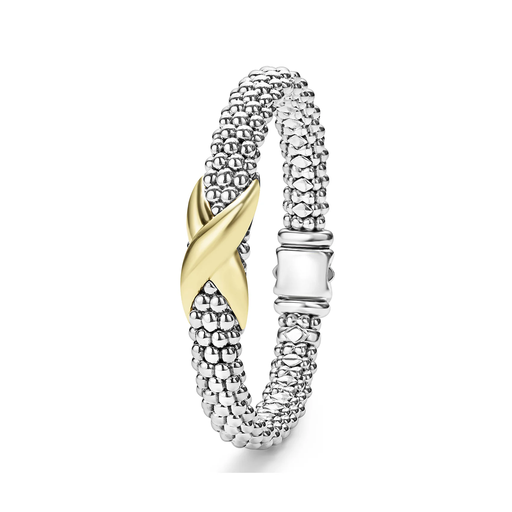 LAGOS Embrace Two-Tone X Caviar Bracelet, 9mm - Image 3