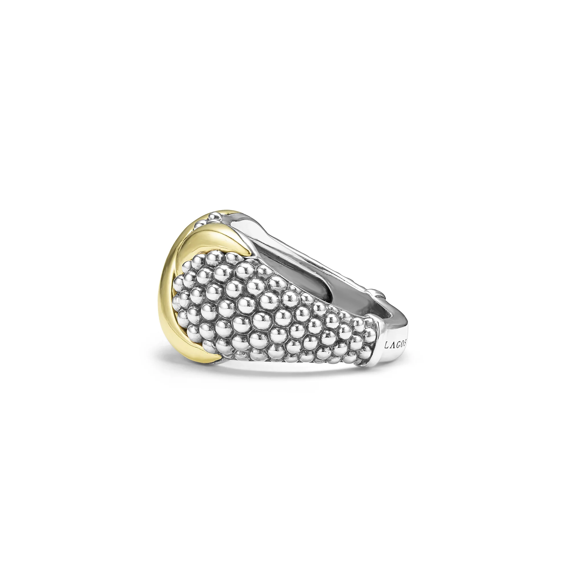 LAGOS Embrace Two-Tone X Caviar Dome Ring - Image 2