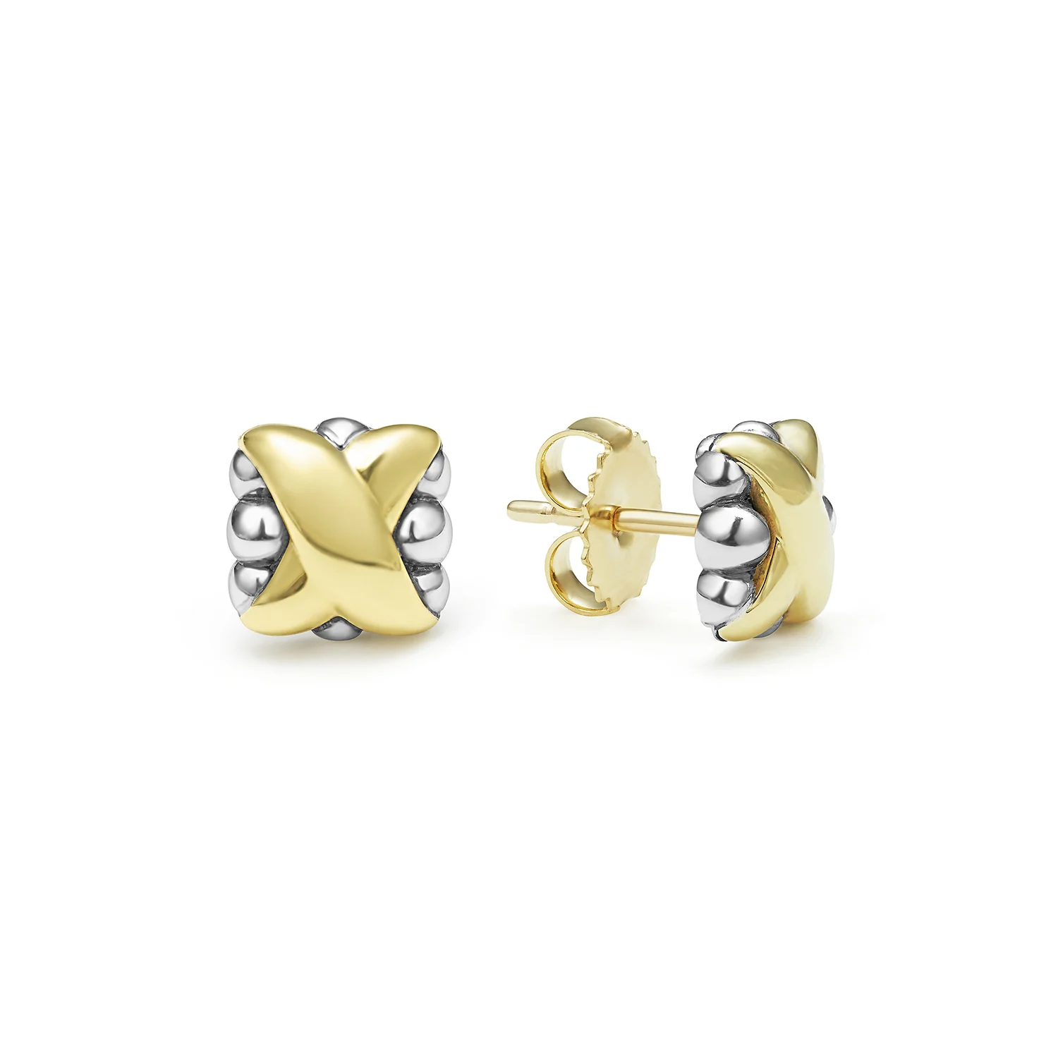 LAGOS Embrace Two-Tone X Stud Earrings