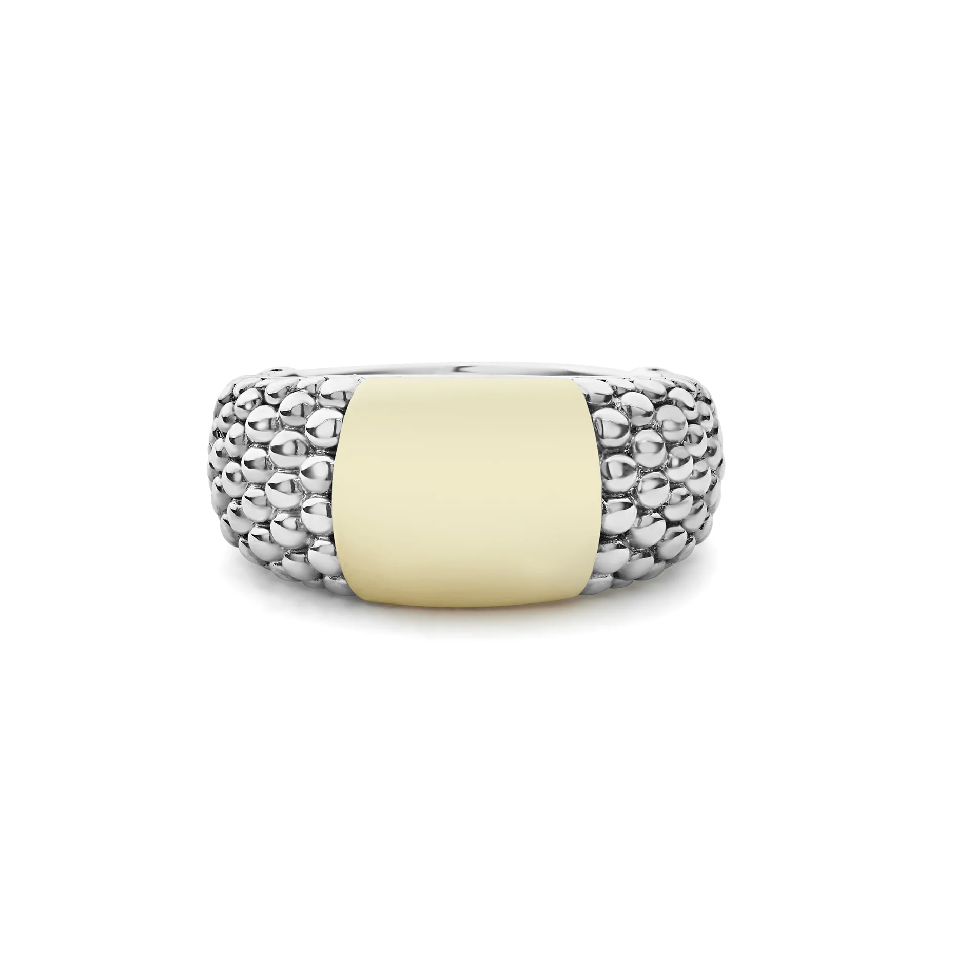 LAGOS High Bar Gold Station Caviar Ring