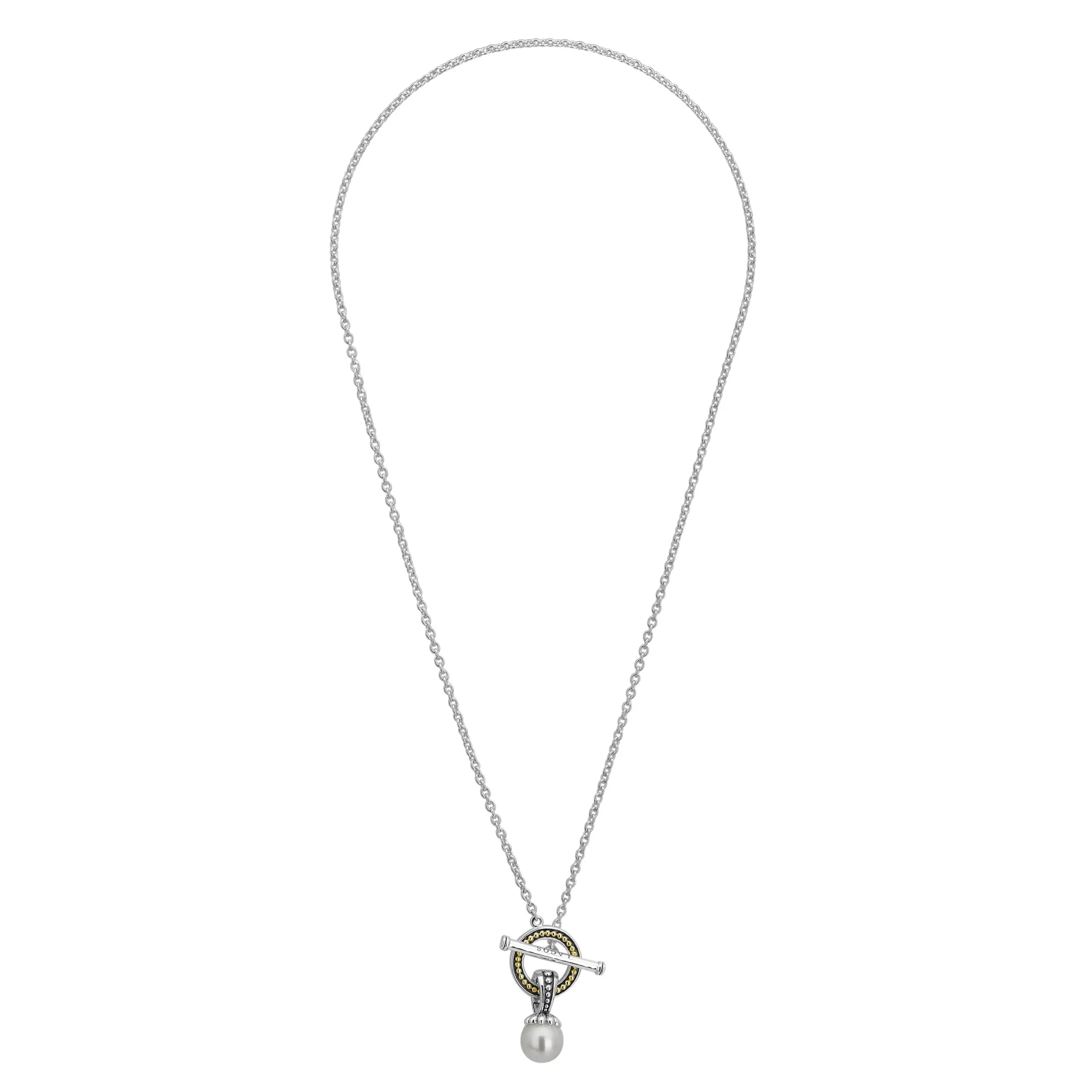 LAGOS Luna Pearl Toggle Pendant Necklace - Image 2