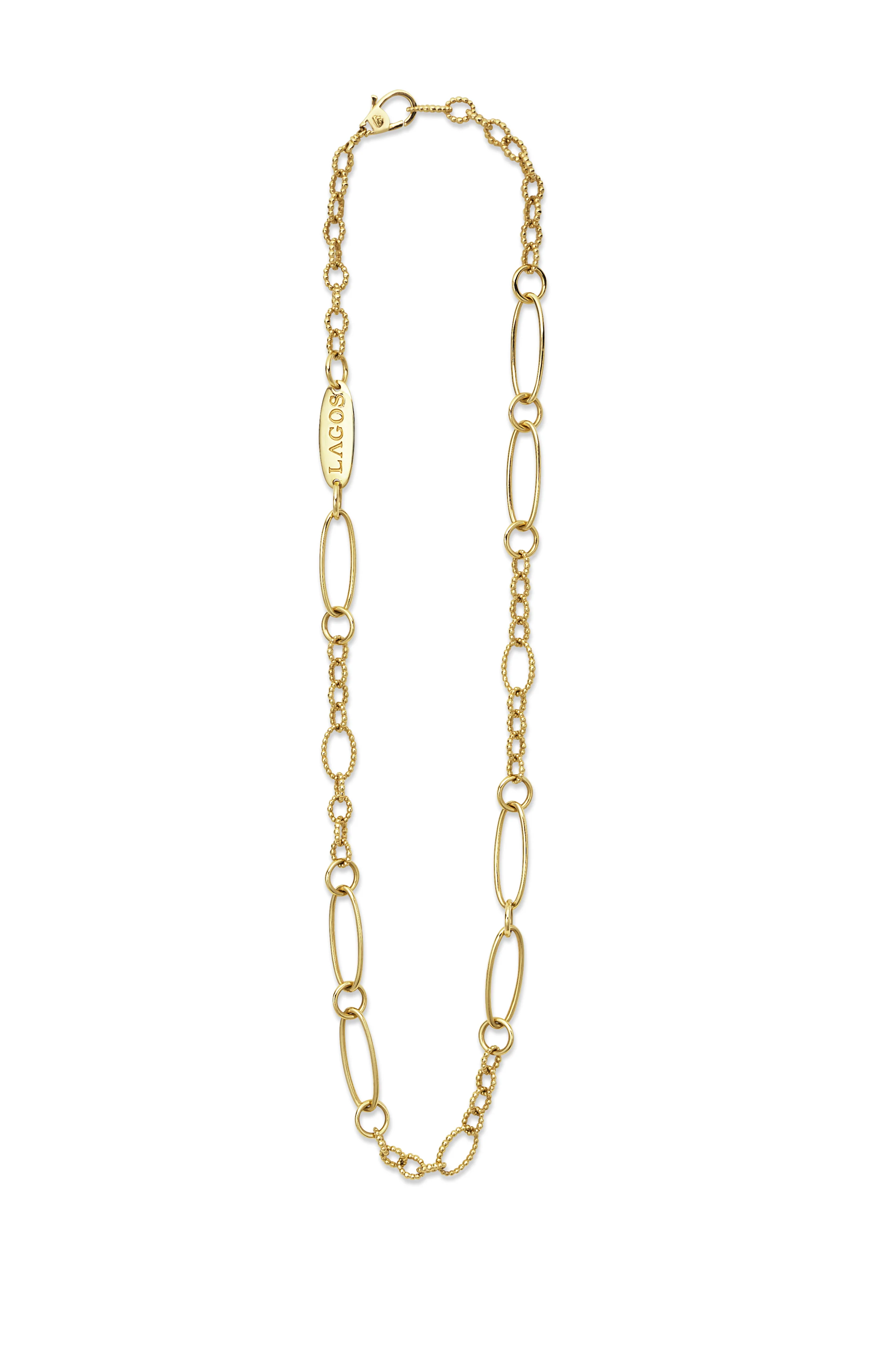 LAGOS Signature Caviar 18K Gold Link Necklace - Image 2