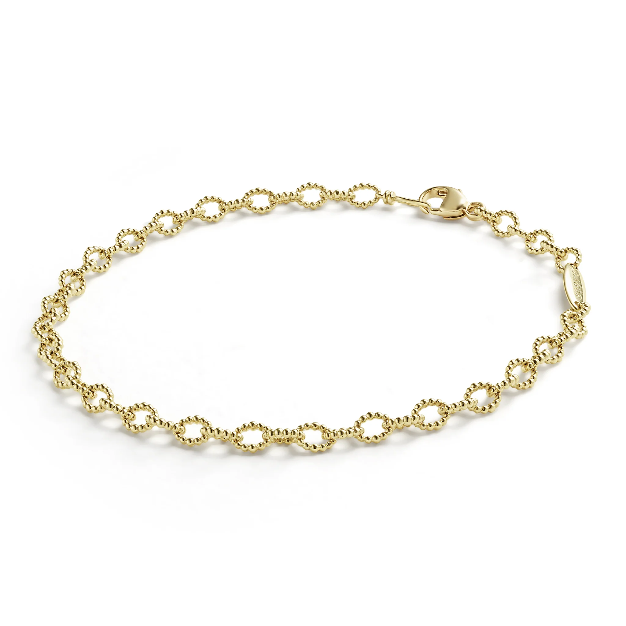 LAGOS Signature Caviar 18K Gold Petite Link Bracelet - Image 2