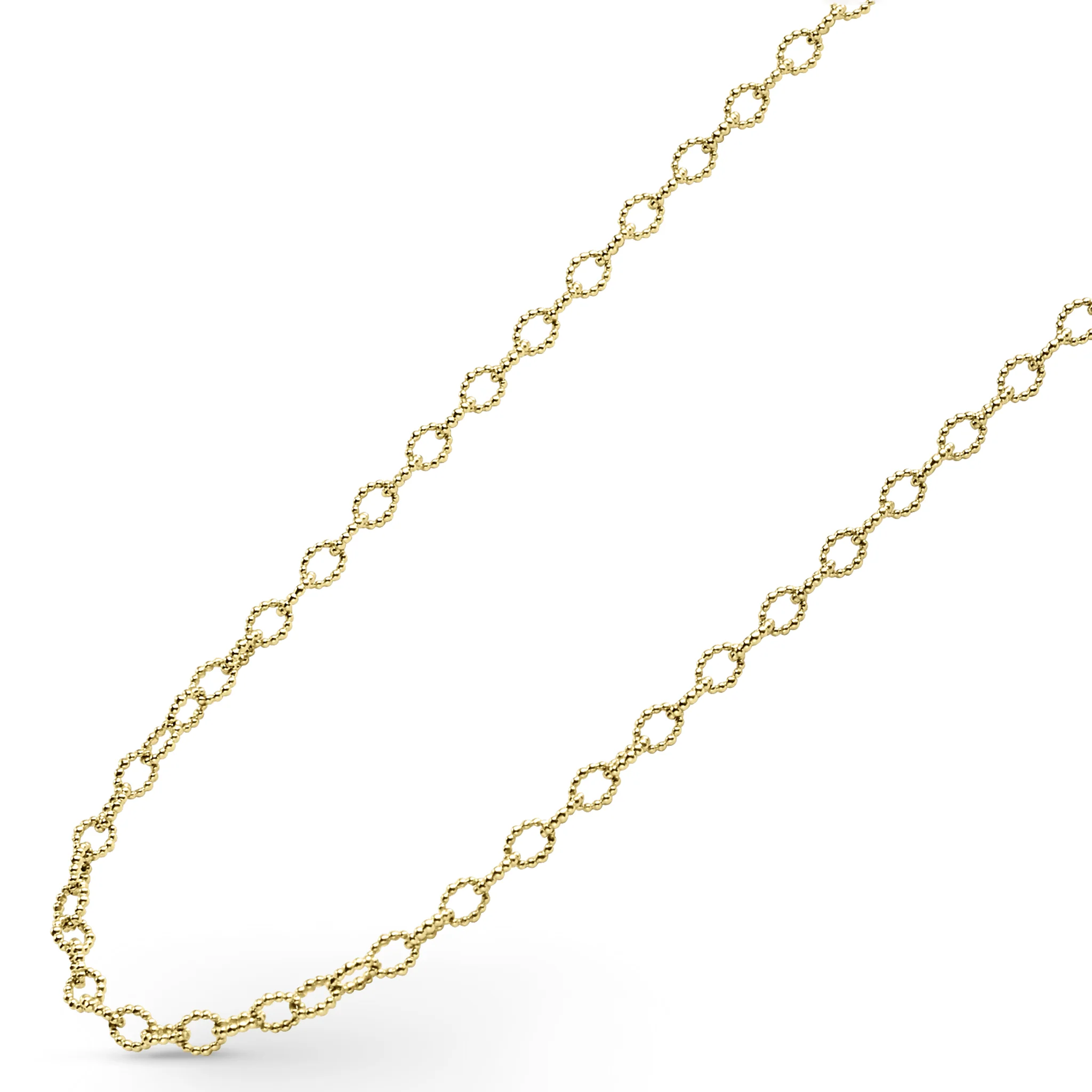 LAGOS Signature Caviar 18K Gold Petite Link Necklace - Image 4