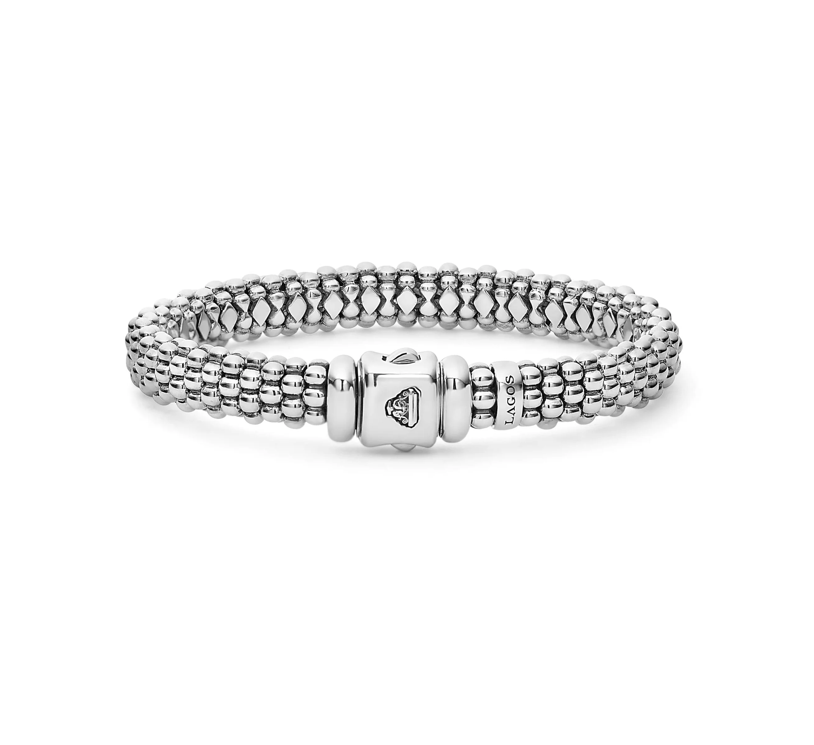 LAGOS Signature Caviar 9mm Silver Bracelet - Image 2