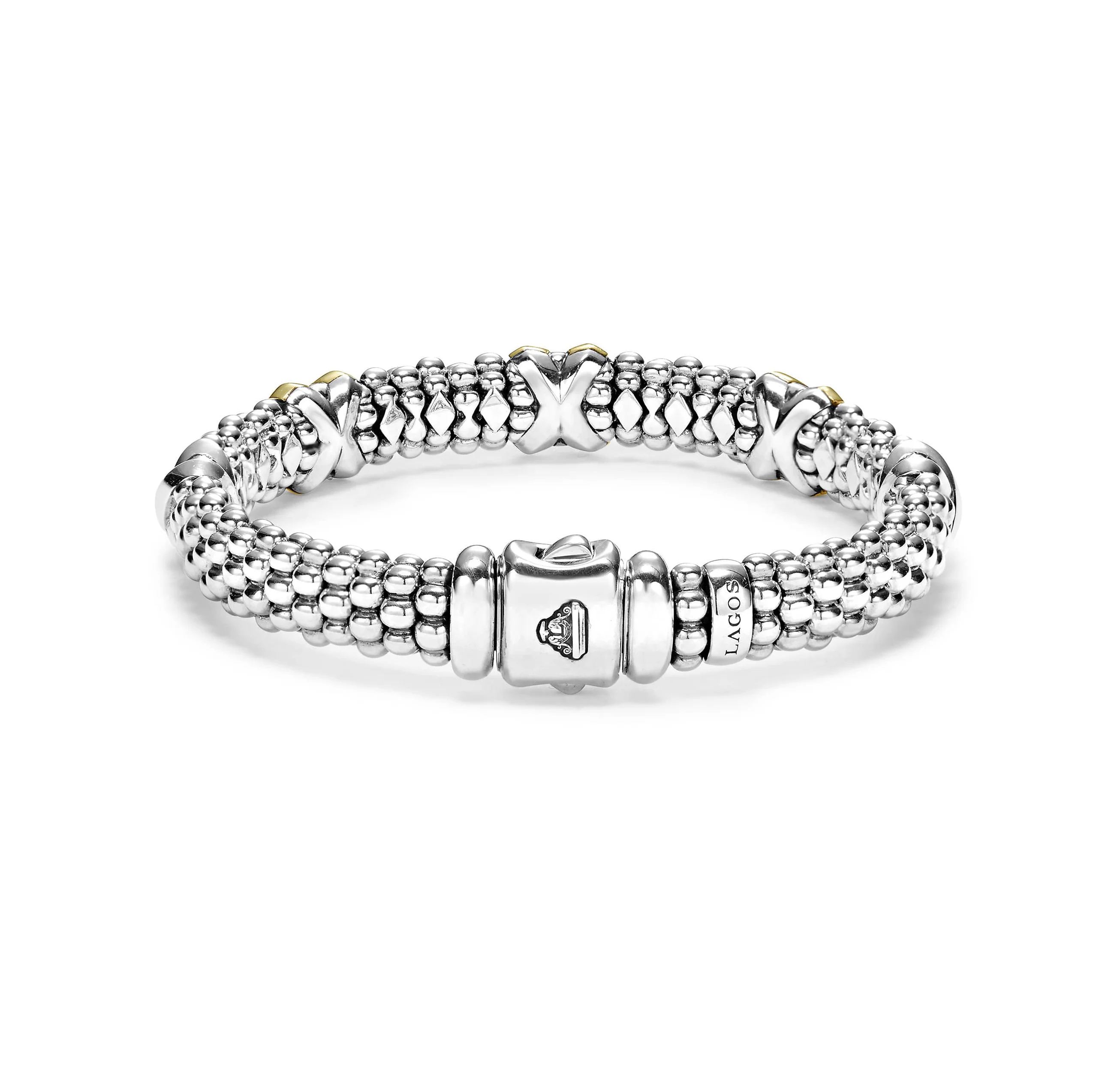 LAGOS Signature Caviar 9mm Three Station X Bracelet - Image 2