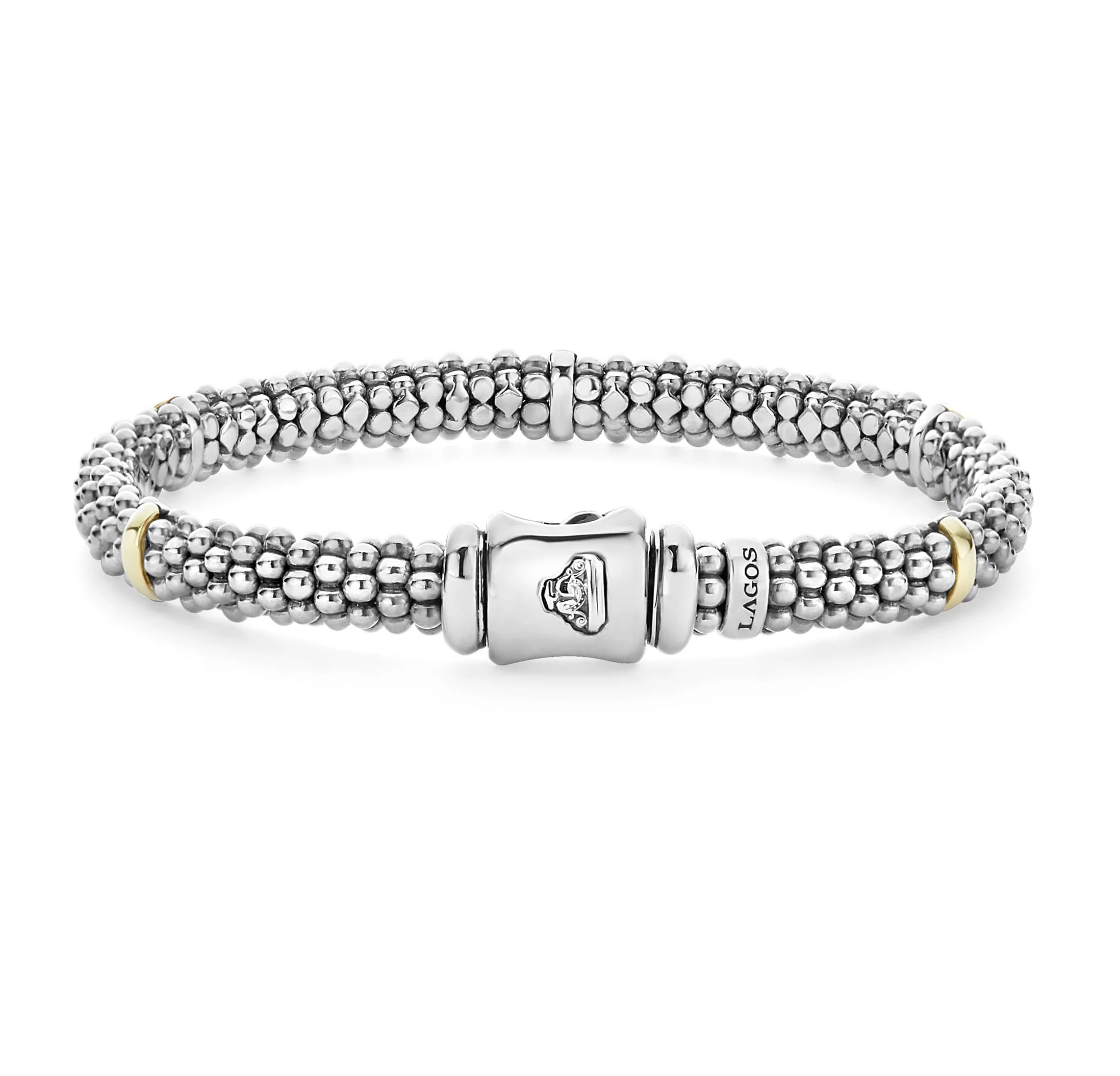 LAGOS Signature Caviar Five Gold Station Bracelet - Image 2