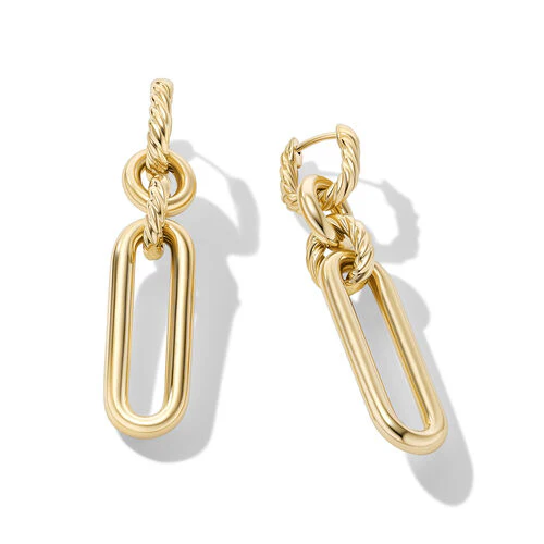Lexington Double Link Drop Earrings in 18K Yellow Gold - Image 2