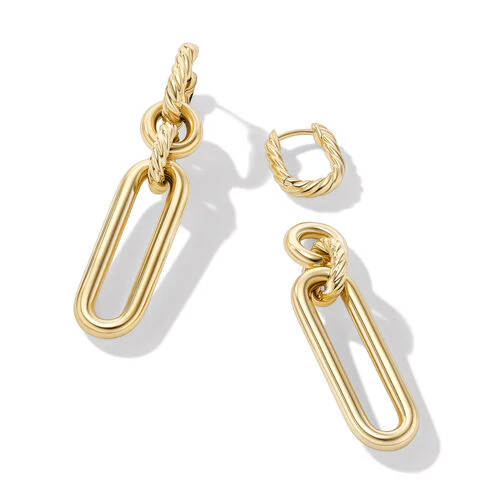 Lexington Double Link Drop Earrings in 18K Yellow Gold - Image 3