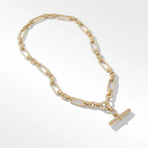 Lexington Pendant in 18K Yellow Gold with Full Pavé Diamonds - Image 2