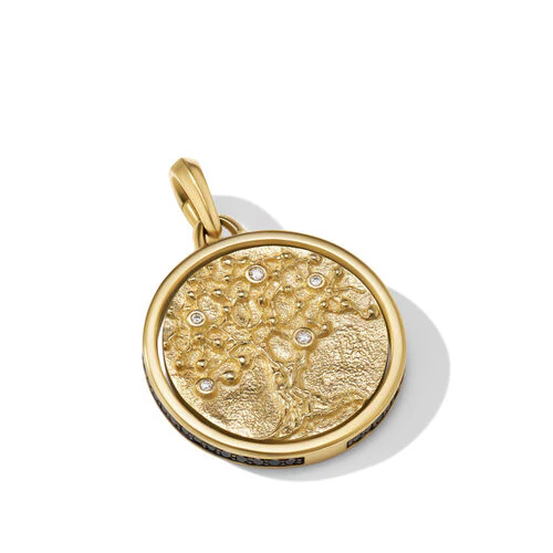 Life and Death Duality Amulet in 18K Yellow Gold with Diamonds - Image 3