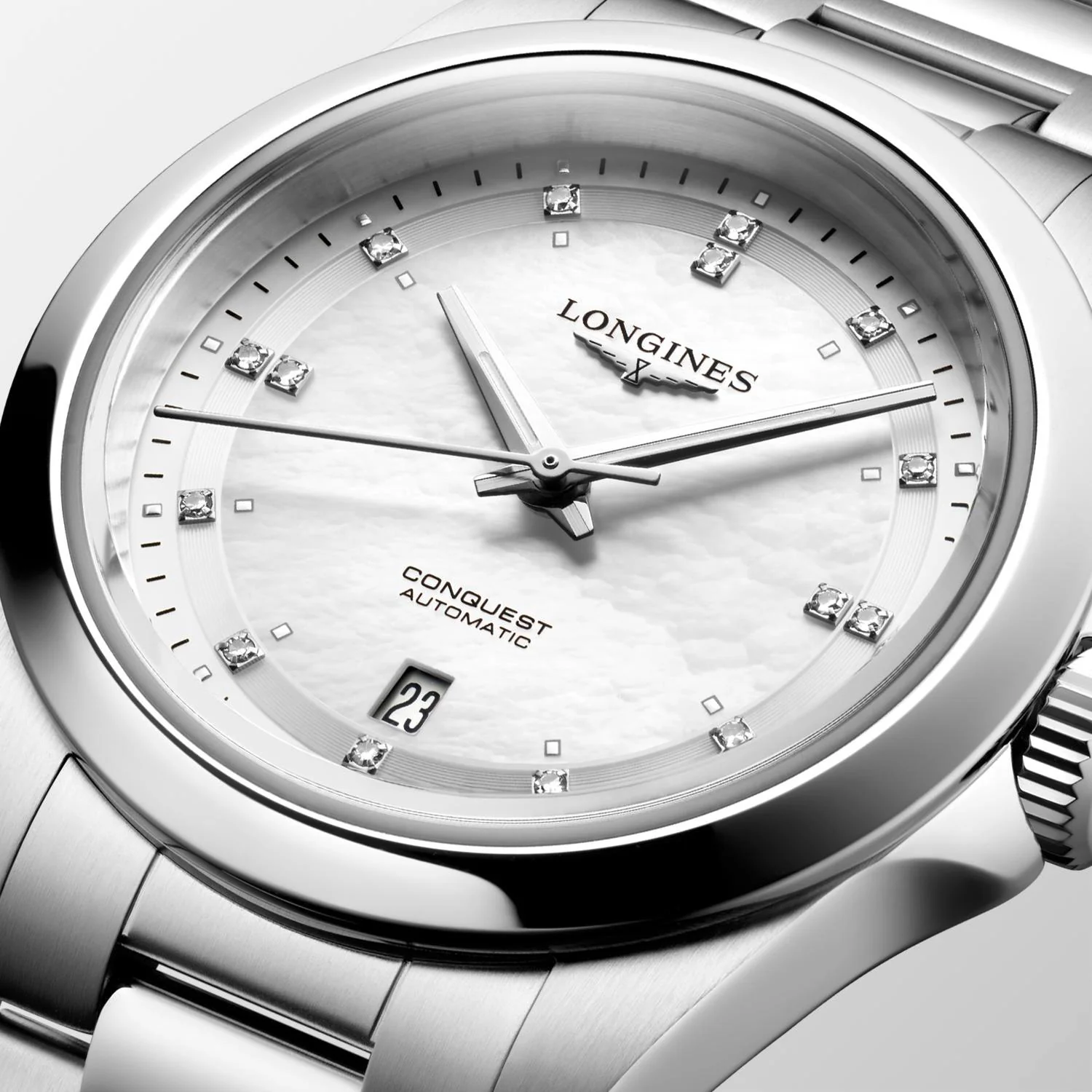 Longines Conquest 30mm Watch with Mother-of-Pearl Dial - Image 2