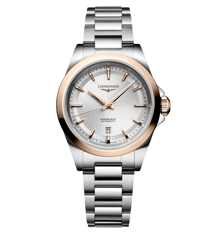 Longines Conquest 30mm Watch with Sunray Silver Dial