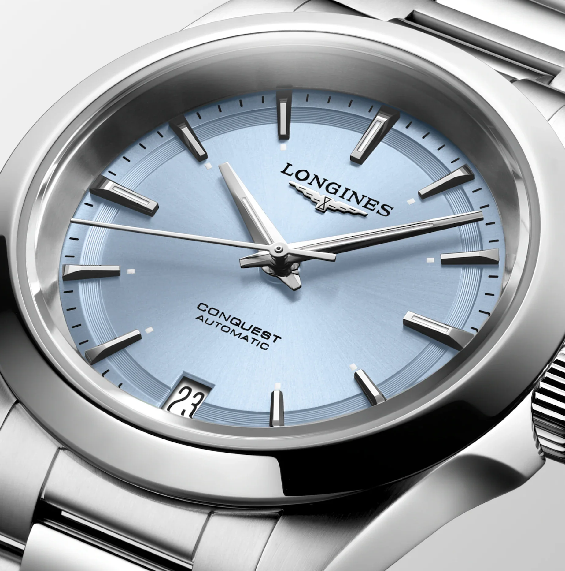 Longines Conquest 34mm Watch with Baby Blue Dial - Image 2