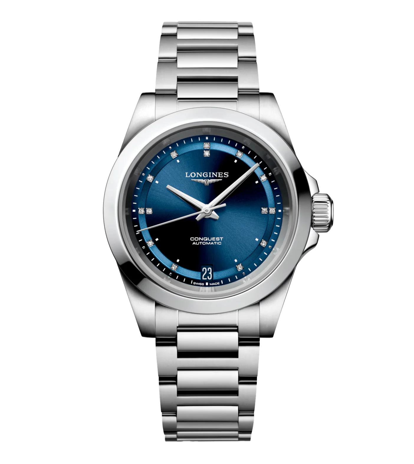 Longines Conquest 34mm Watch with Diamonds