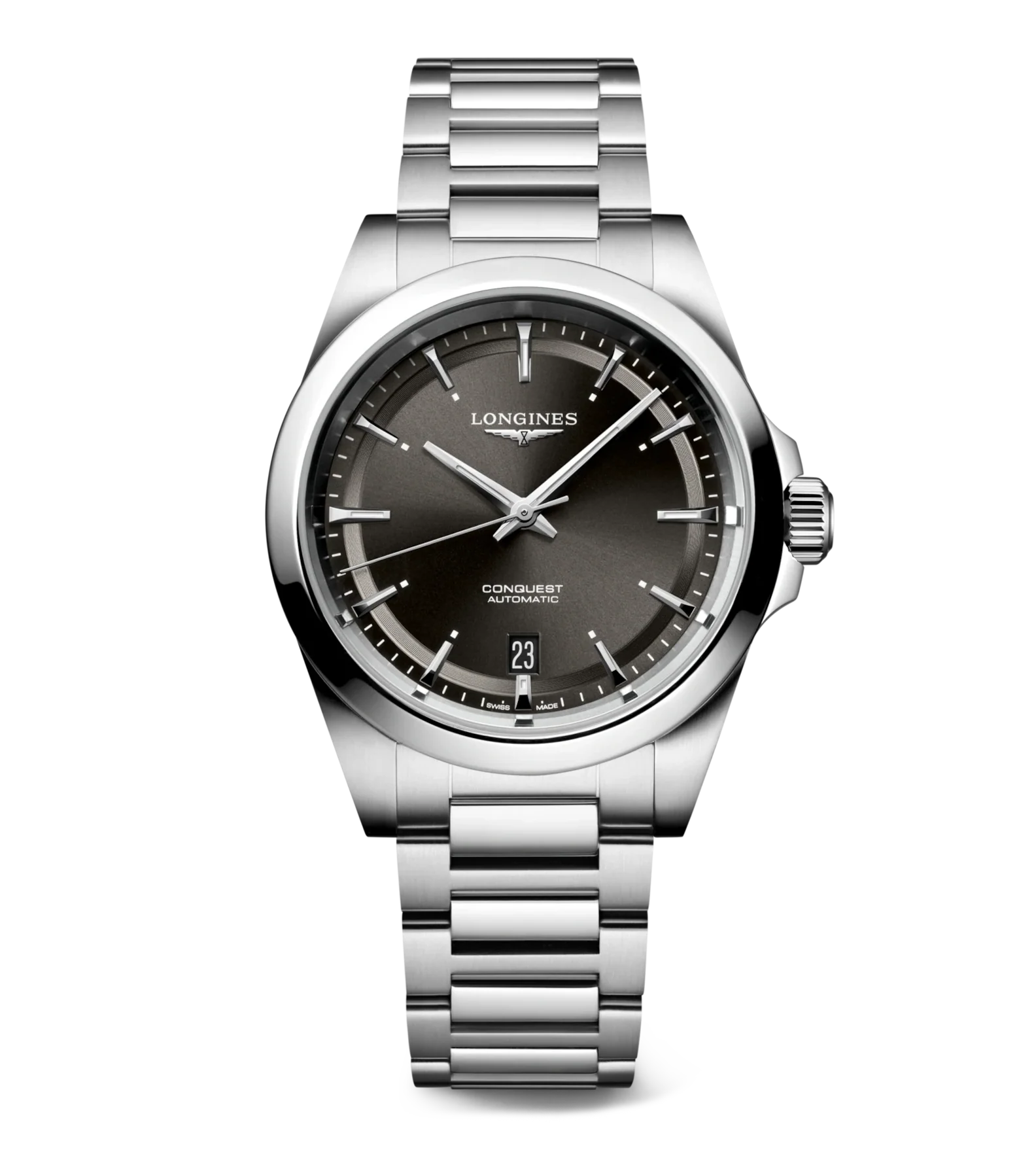 Longines Conquest 38mm Watch with Black Dial