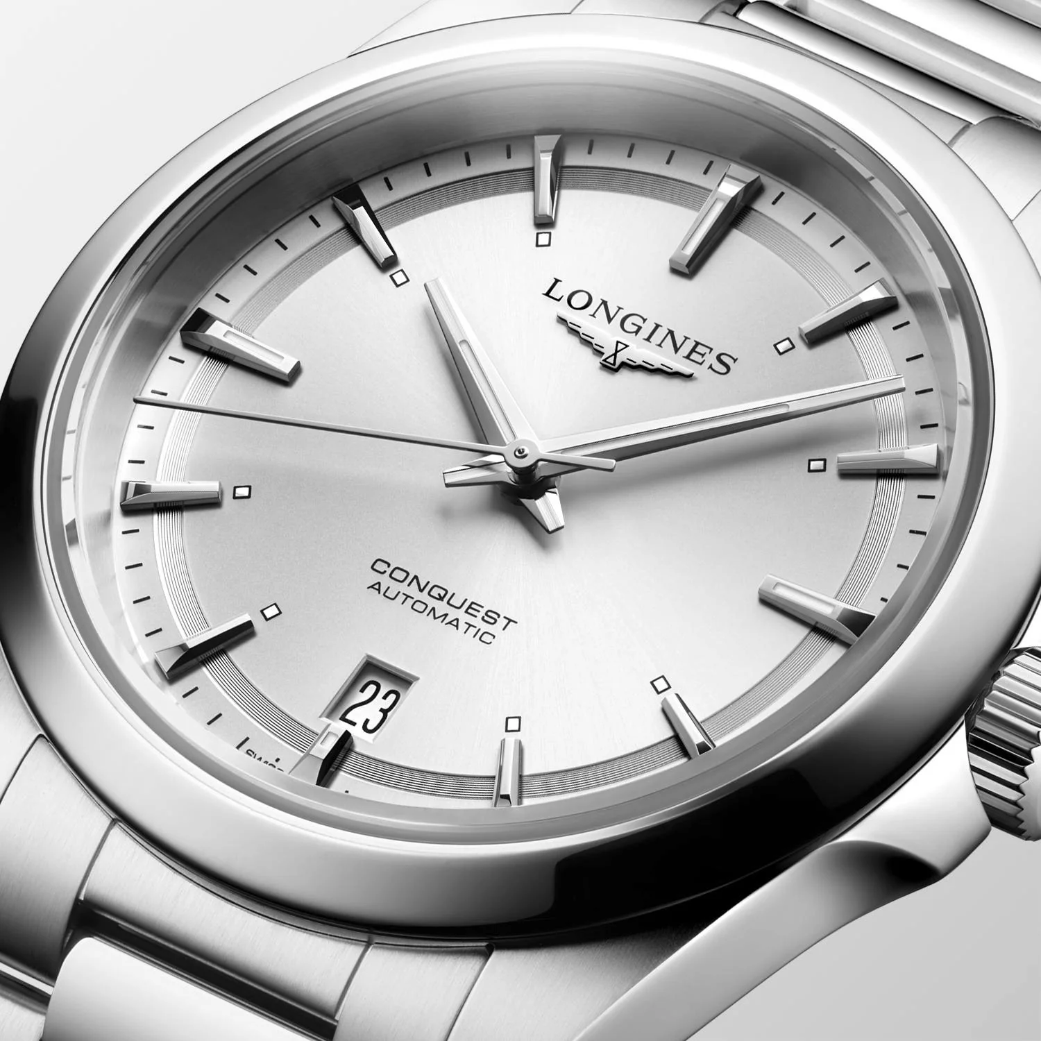 Longines Conquest 38mm Watch with Sunray Silver Dial - Image 2