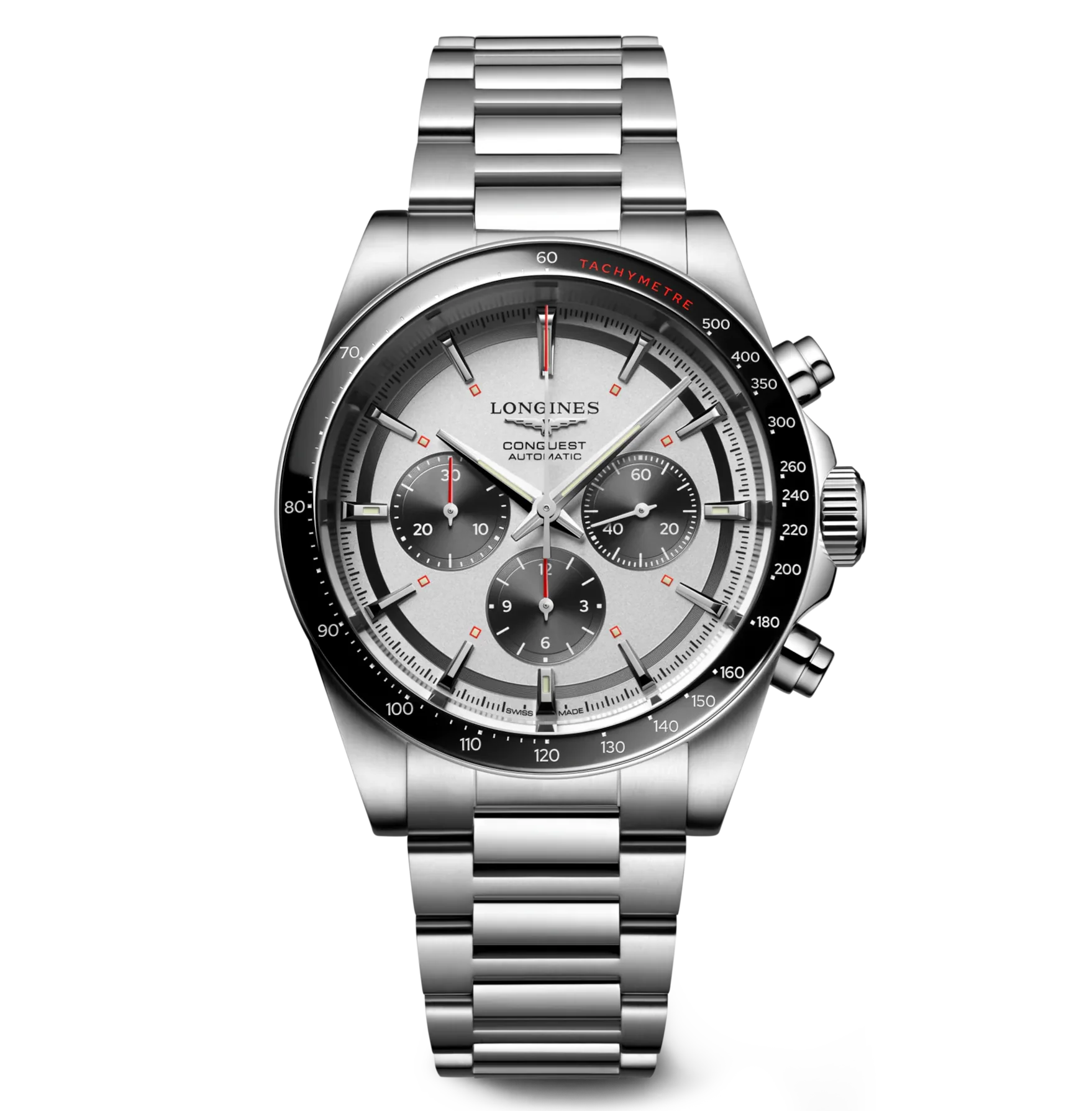 Longines Conquest 42mm Watch with Panda Dial