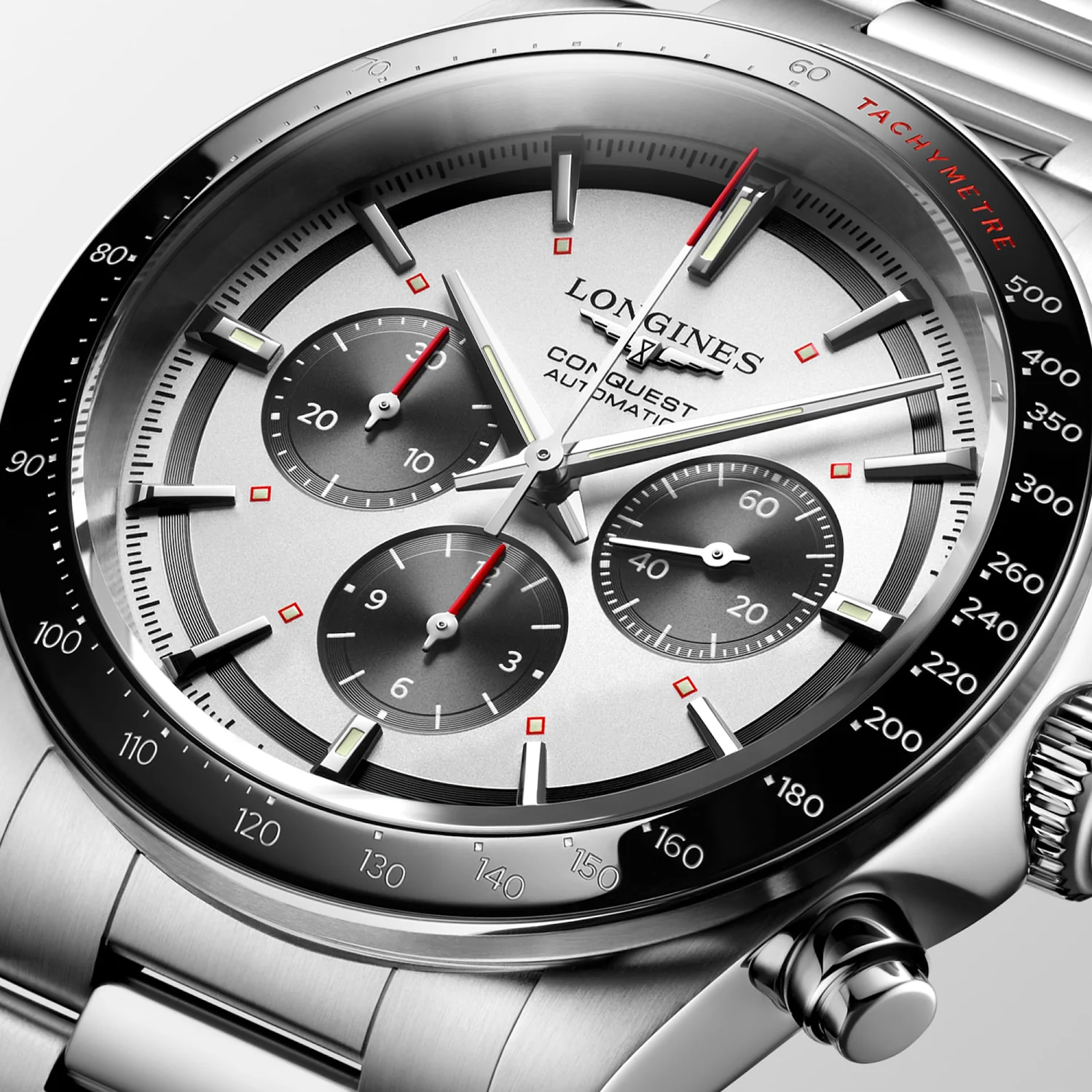 Longines Conquest 42mm Watch with Panda Dial - Image 3