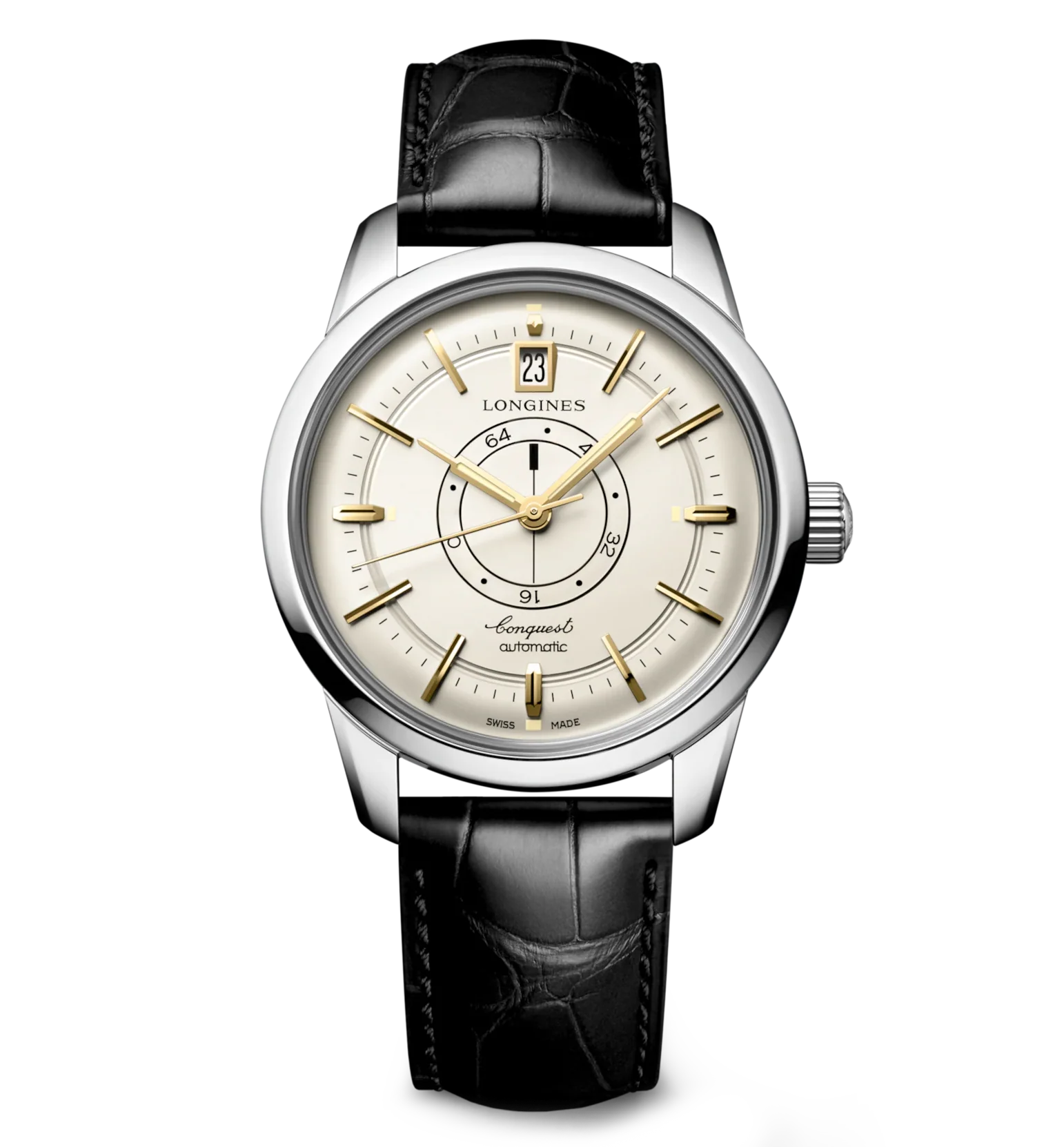 Longines Conquest Heritage Central Power Reserve 38mm Watch with Champagne Dial