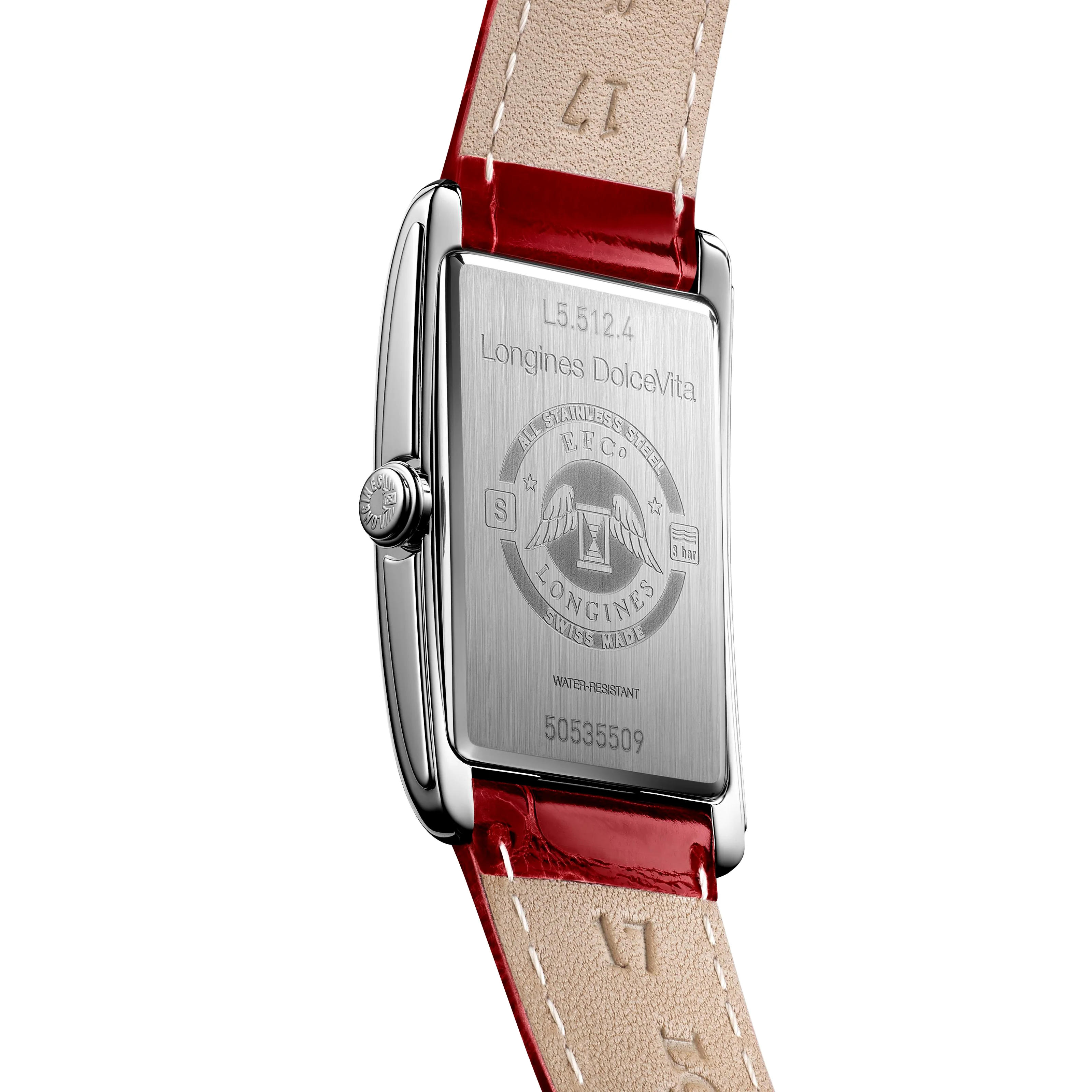 Longines DolceVita Collection 23mm Ladies' Watch on Red Leather Strap - Image 3