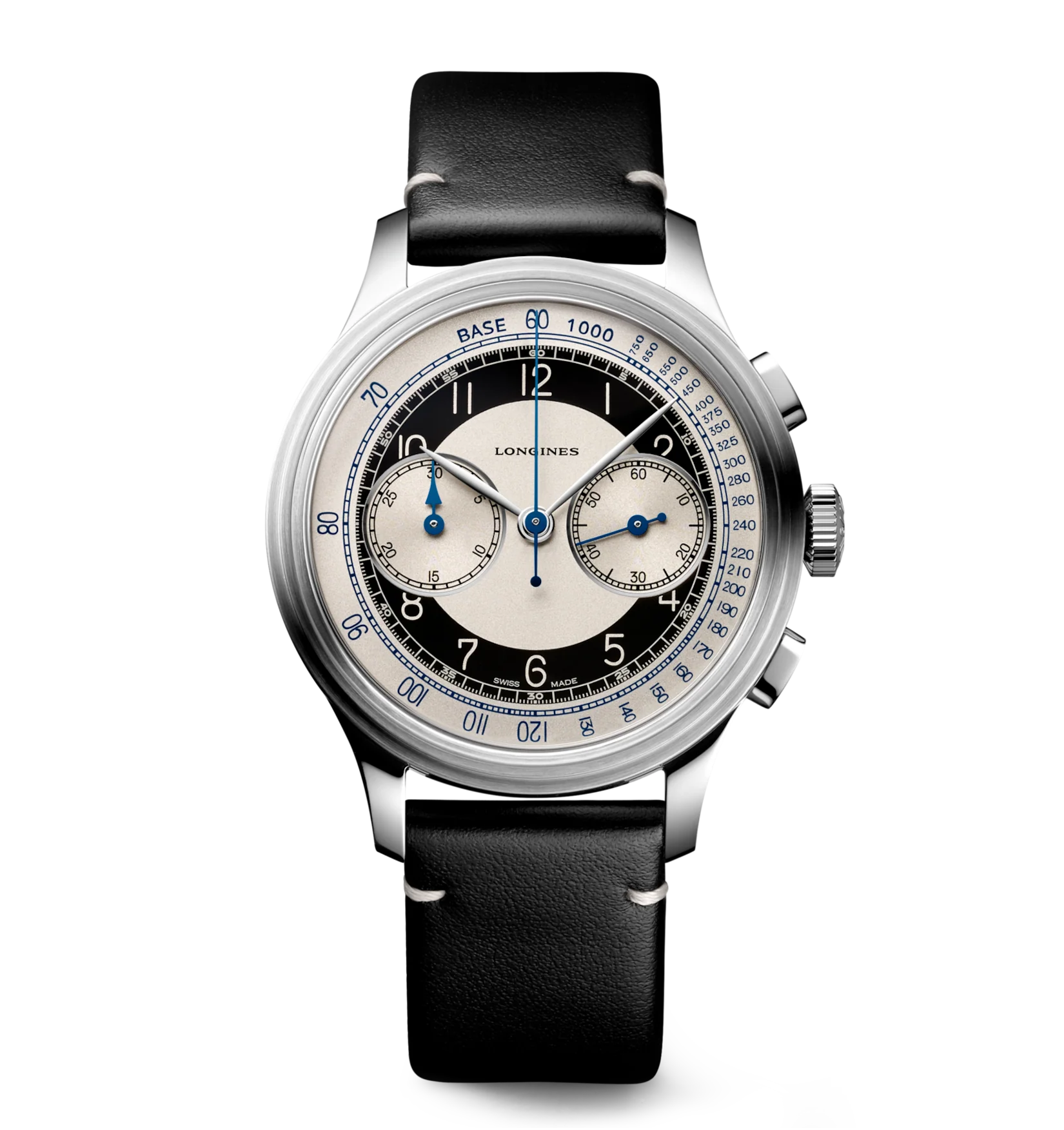 Longines Heritage Classic Chronograph 40mm Watch with Leather Strap