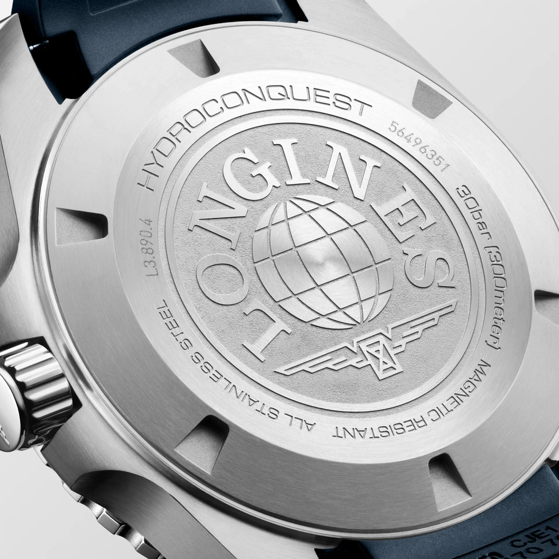 Longines Hydroconquest GMT 43mm Watch with Rubber Strap - Image 2