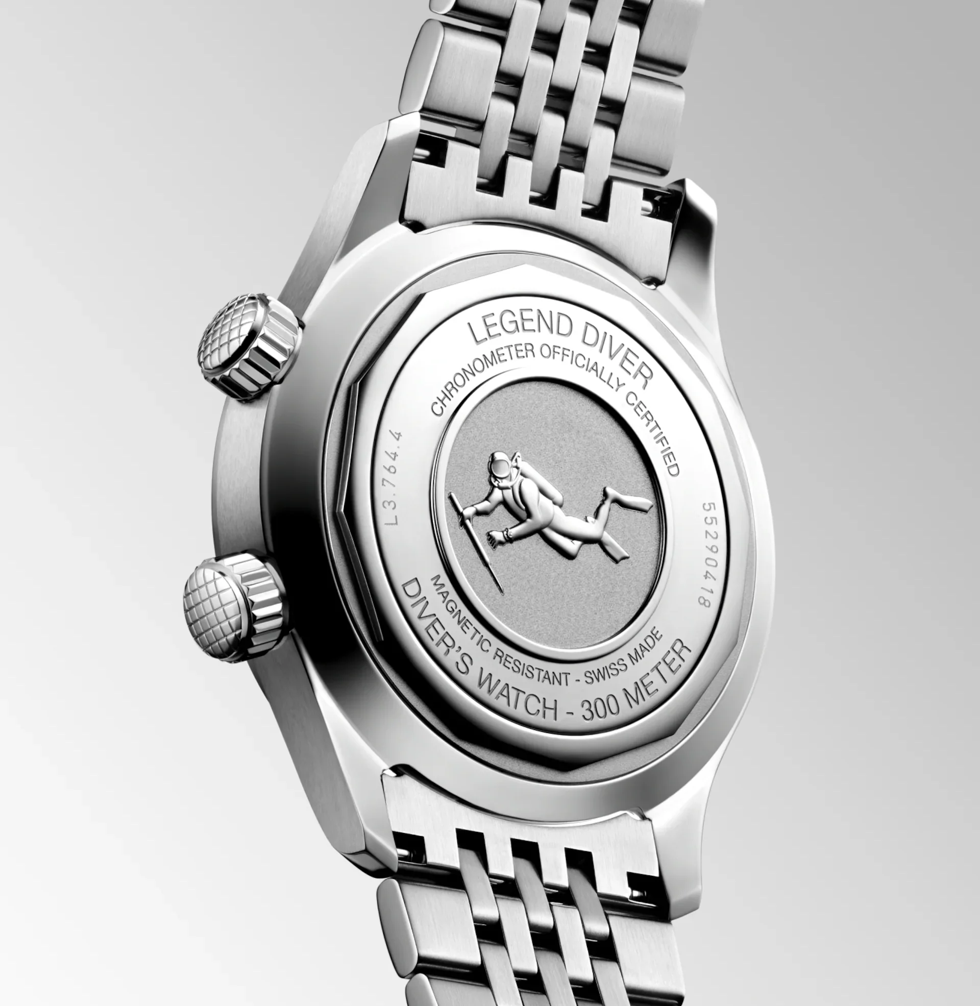 Longines Legend Diver 39mm Watch with Black Dial - Image 2