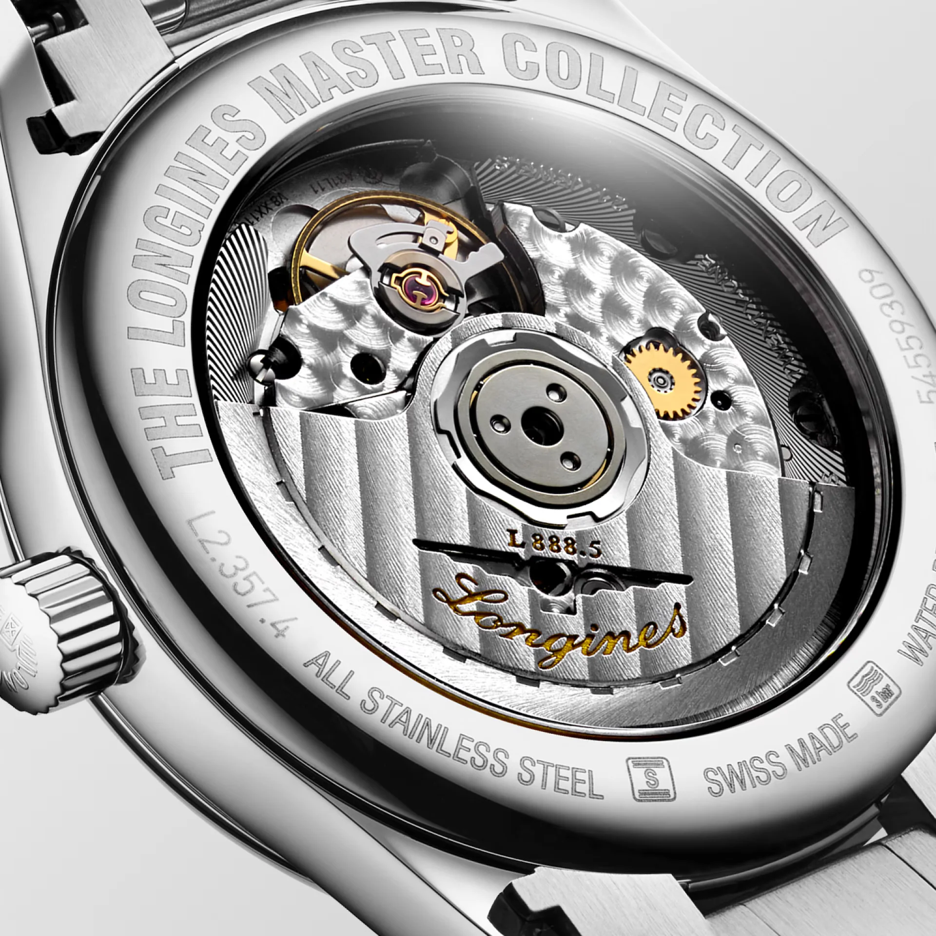 Longines Master 34mm Watch with Stainless Steel Bracelet - Image 2