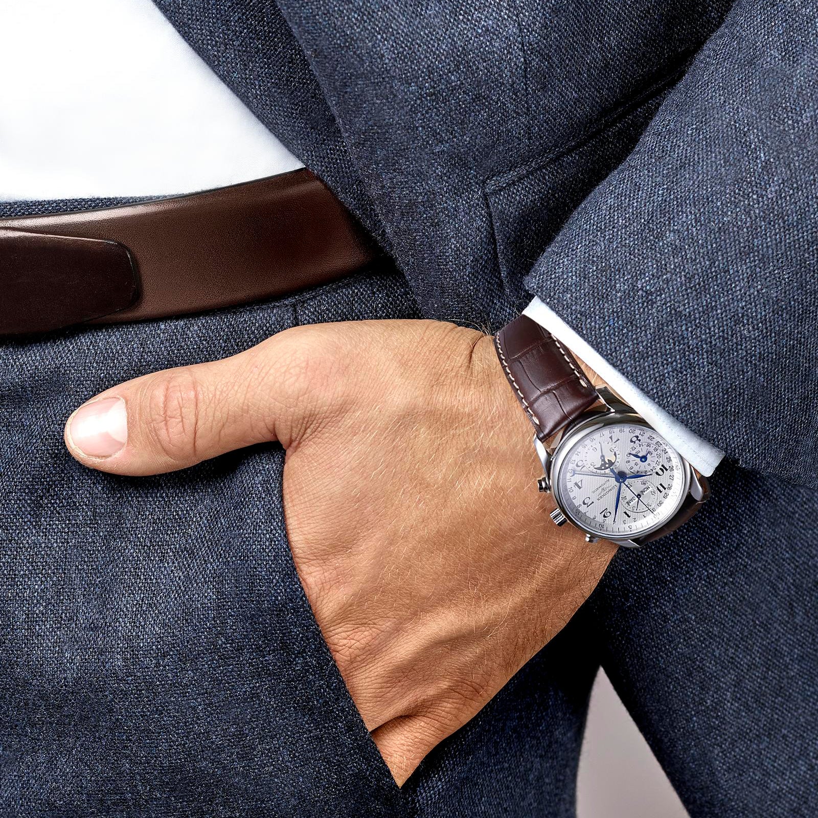 Longines Master Collection 40mm Moon Phase Chronograph Gent's Watch - Image 4