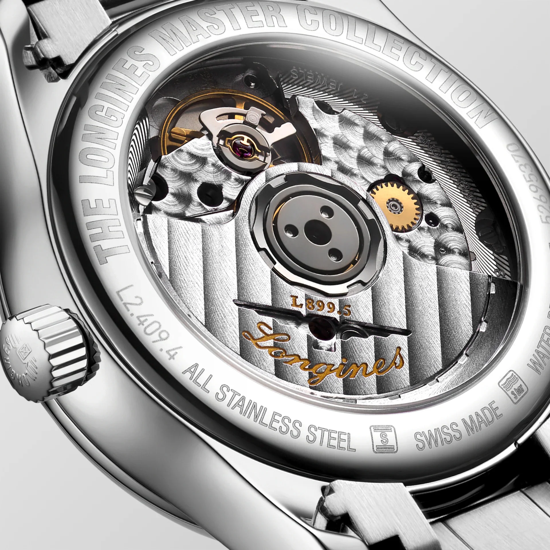 Longines Master Moonphase 34mm Watch with Mother-of-Pearl Dial - Image 4