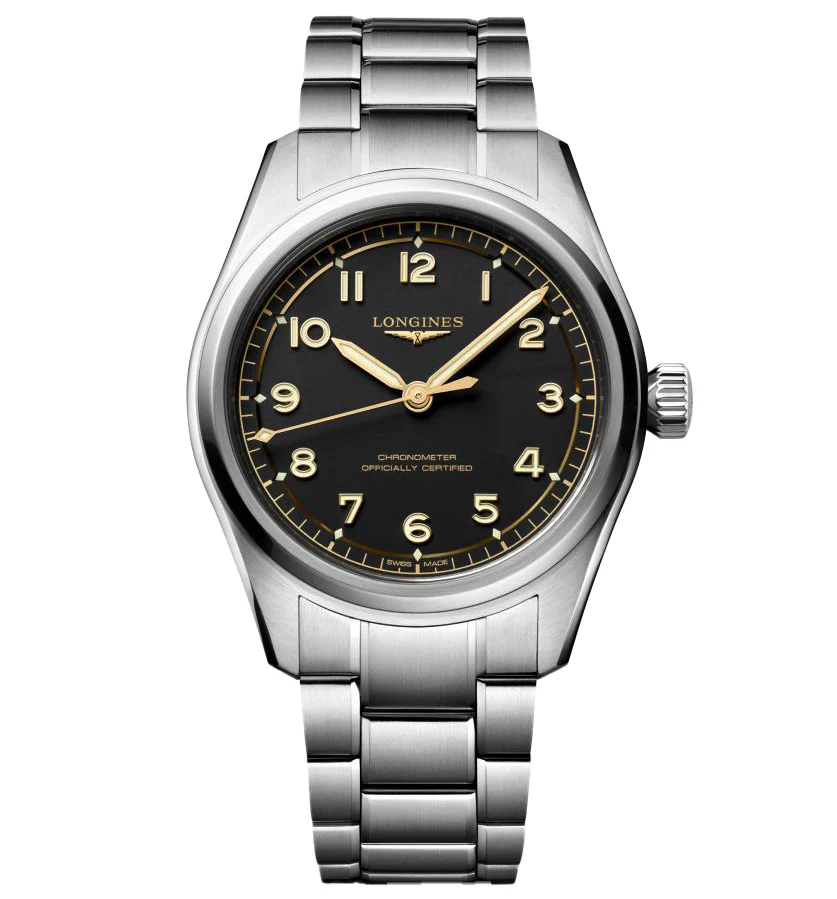 Longines Spirit Pilot 39mm Watch with Stainless Steel Bracelet