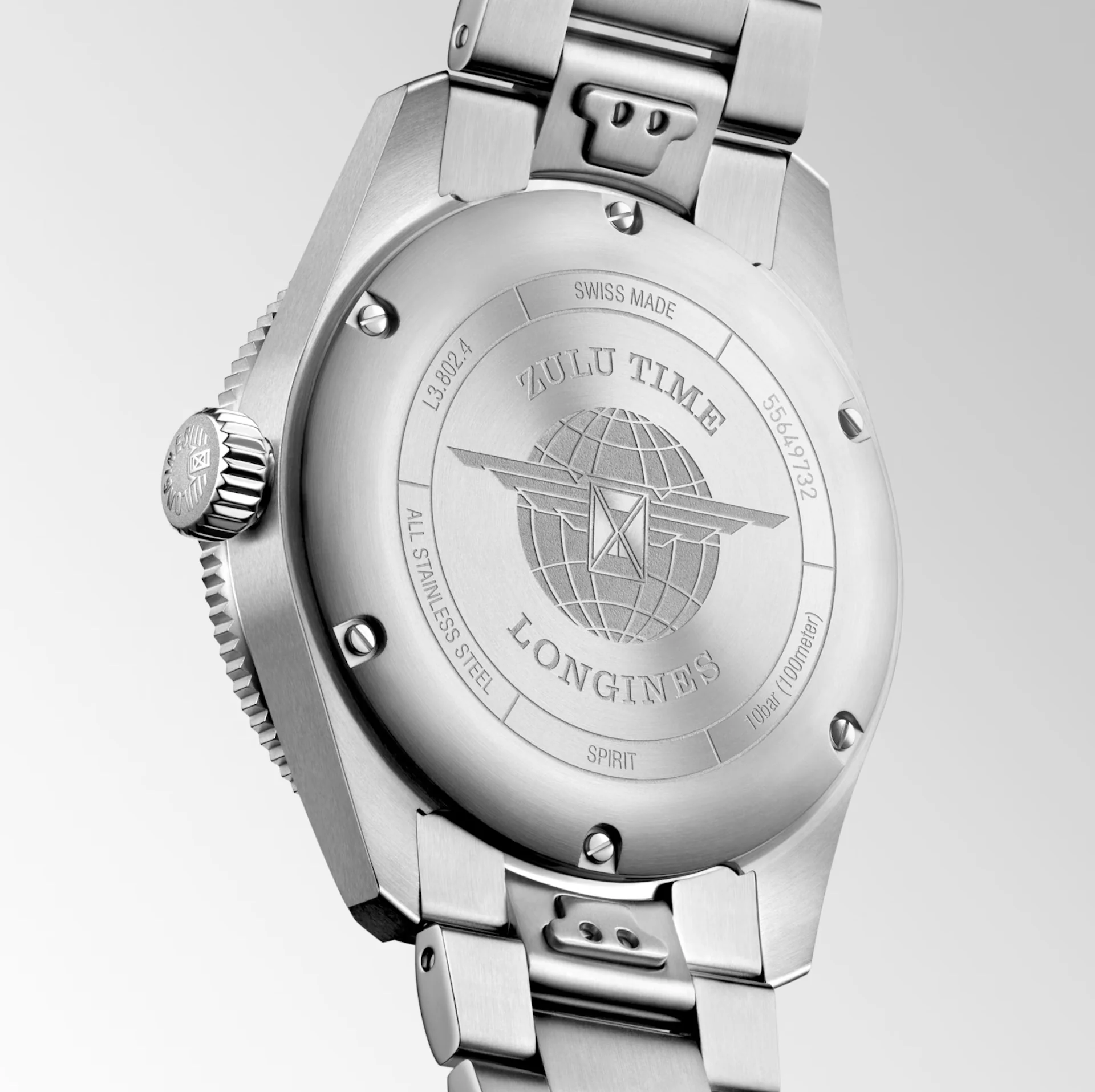 Longines Spirit Zulu Time 39mm Watch with Blue Dial - Image 3
