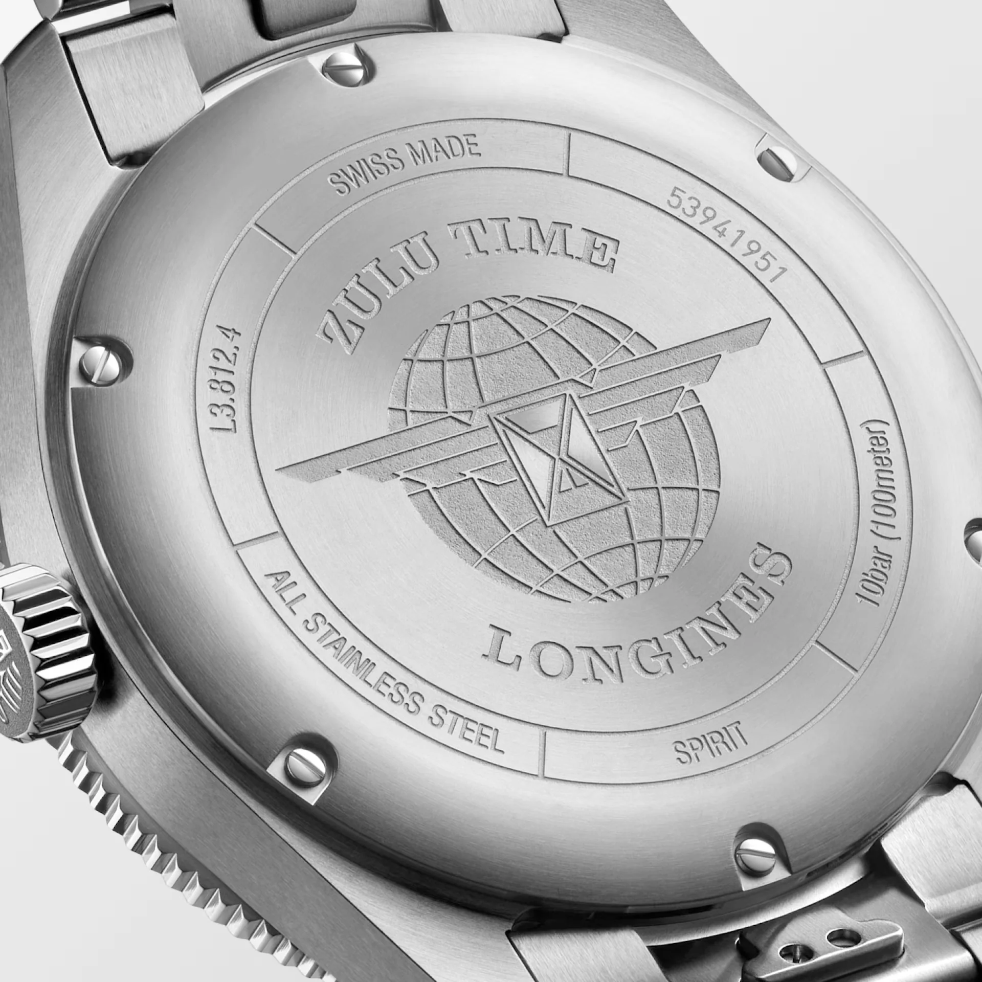 Longines Spirit Zulu Time 42mm Watch with Black Dial - Image 3