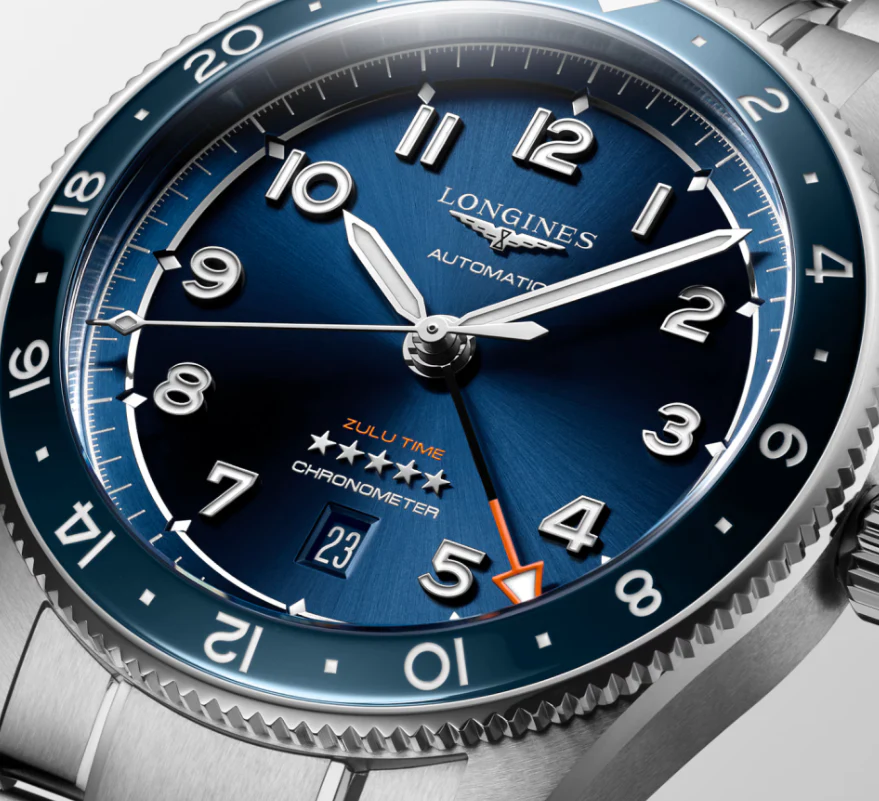Longines Spirit Zulu Time 42mm Watch with Blue Dial - Image 2