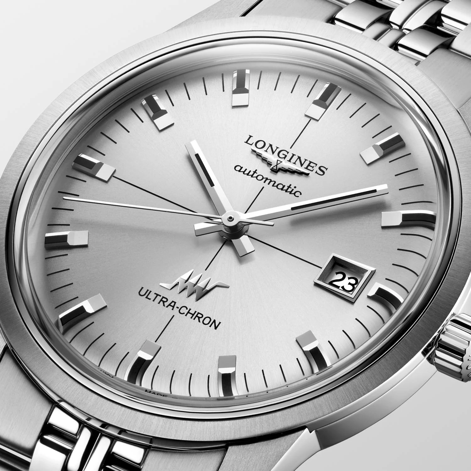 Longines Ultra-Chron Classic 40mm Watch with Silver Dial - Image 2