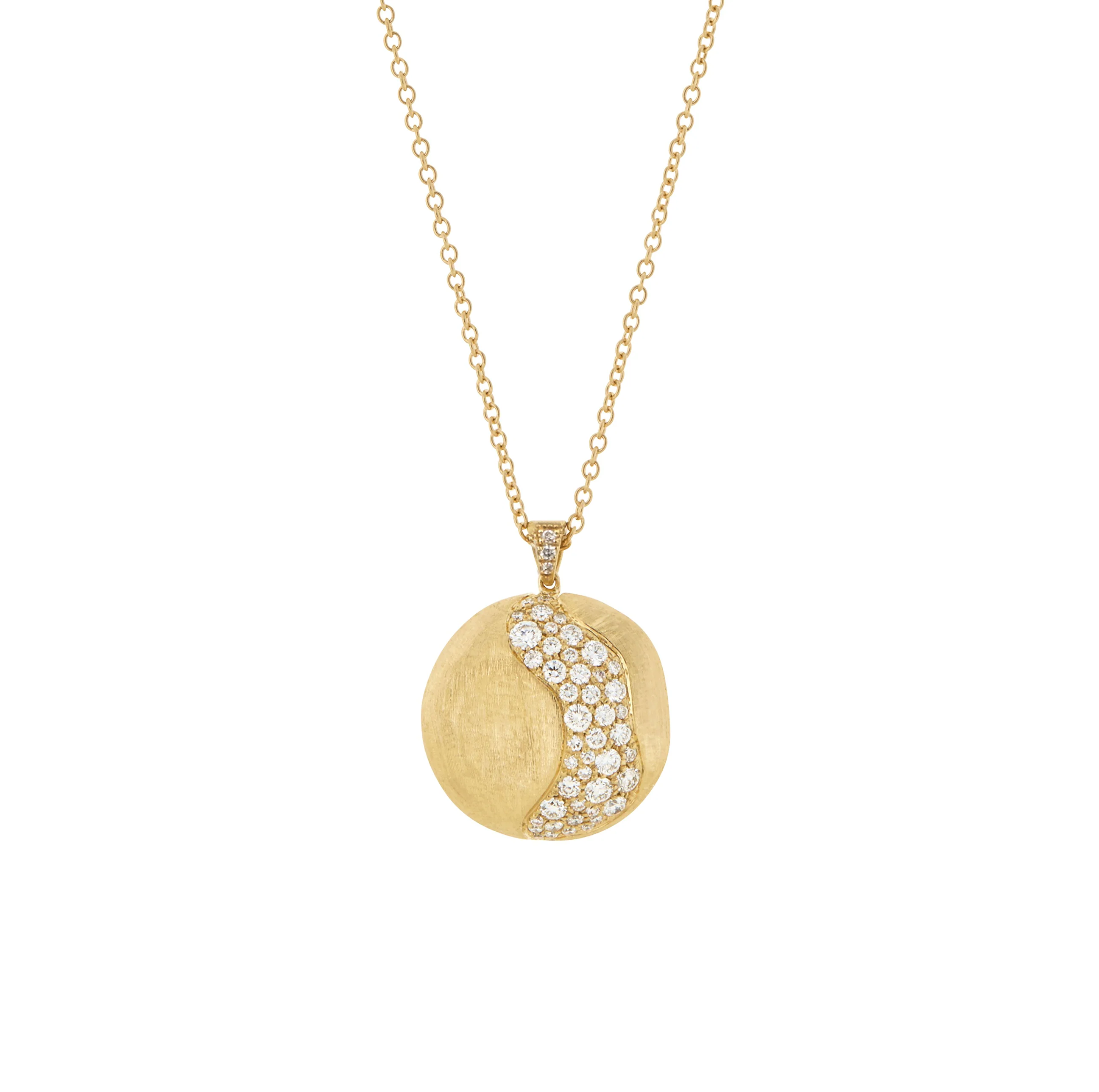 Marco Bicego Africa Yellow Gold Diamond Pendant Necklace