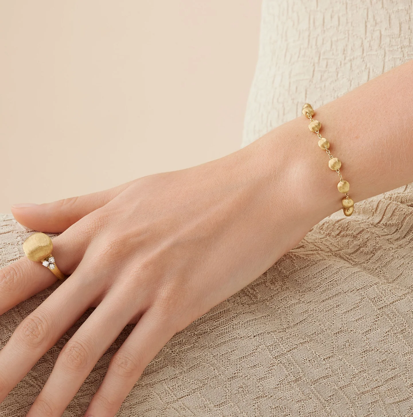 Marco Bicego Africa Yellow Gold Hand Engraved Bracelet - Image 3