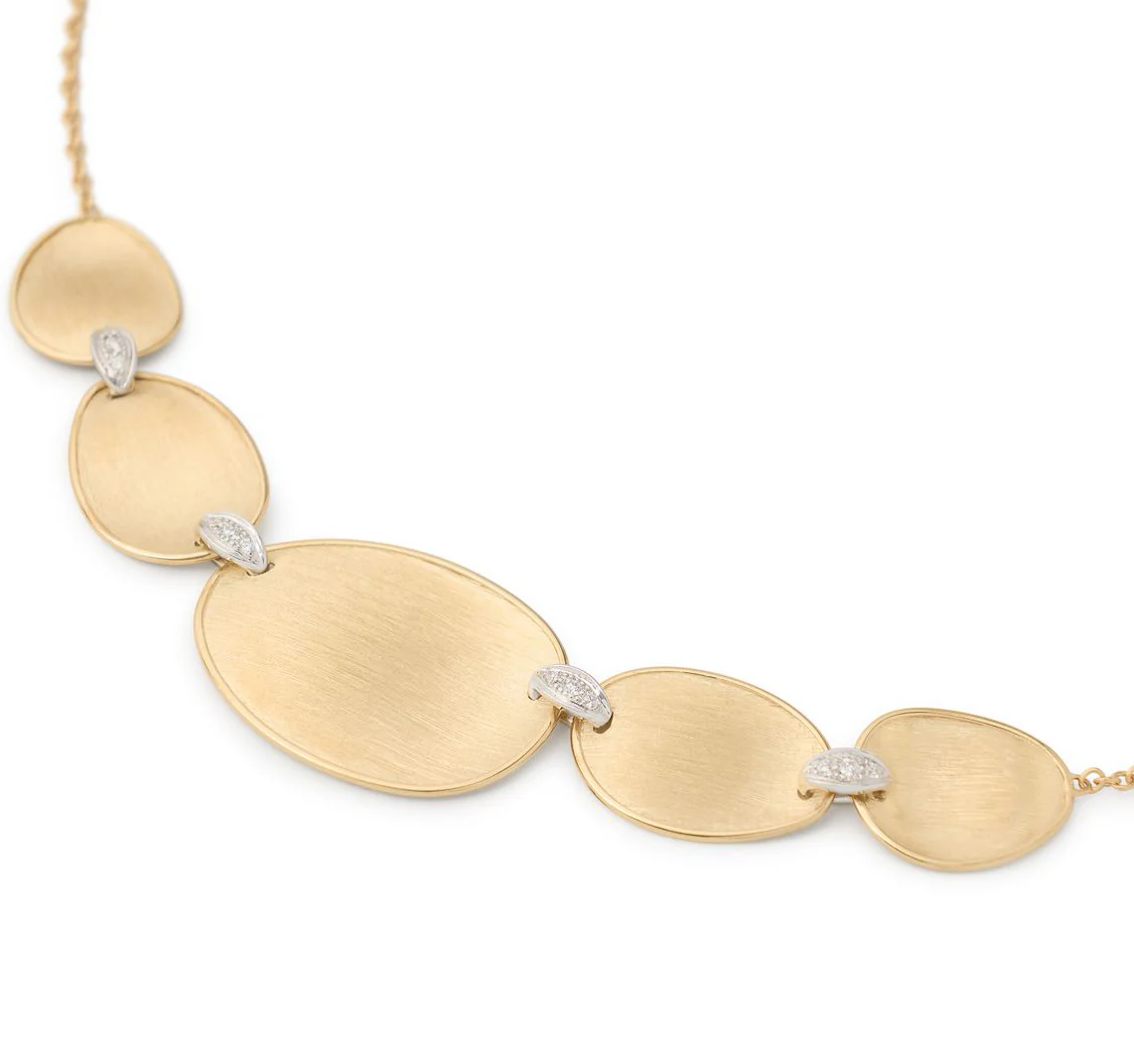 Marco Bicego Lunaria "Halfsie" Necklace with Diamond Accents - Image 2