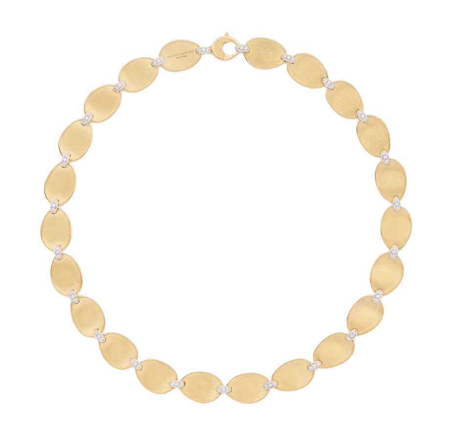Marco Bicego Lunaria Mixed Metals Collar Necklace with Diamond Accents