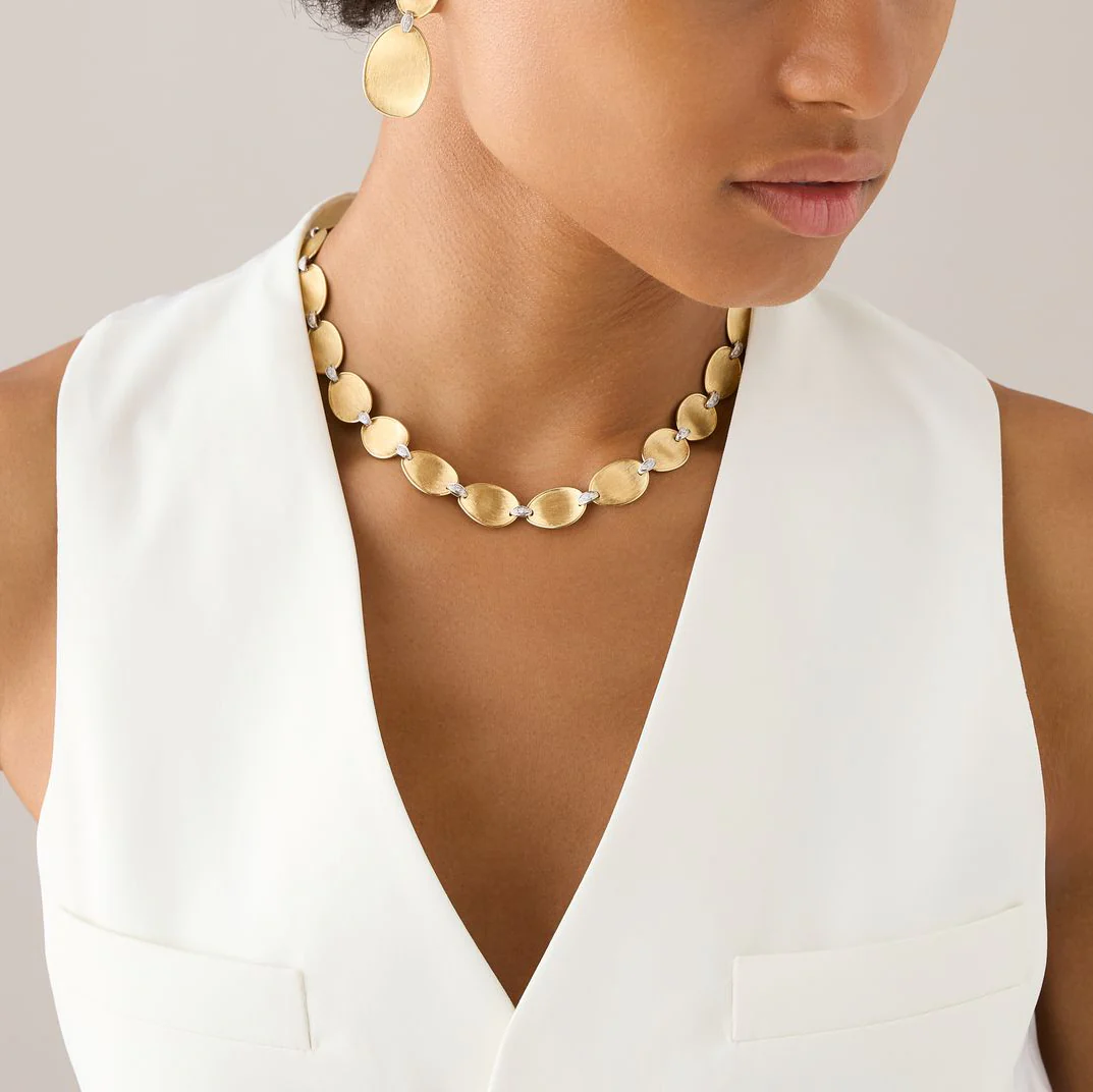 Marco Bicego Lunaria Mixed Metals Collar Necklace with Diamond Accents - Image 3