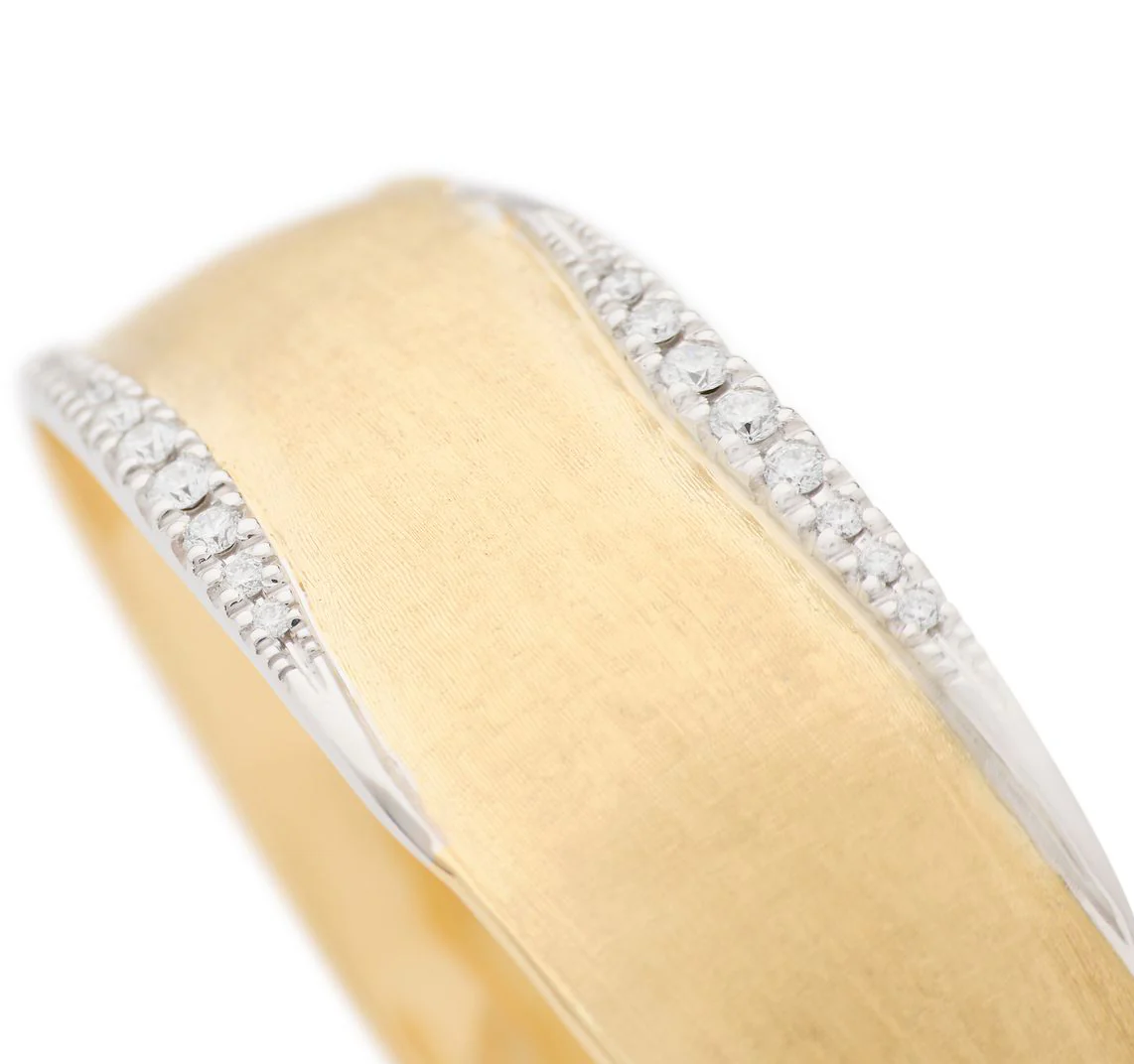 Marco Bicego Lunaria Mixed Metals Cuff with Diamond Pavé - Image 2