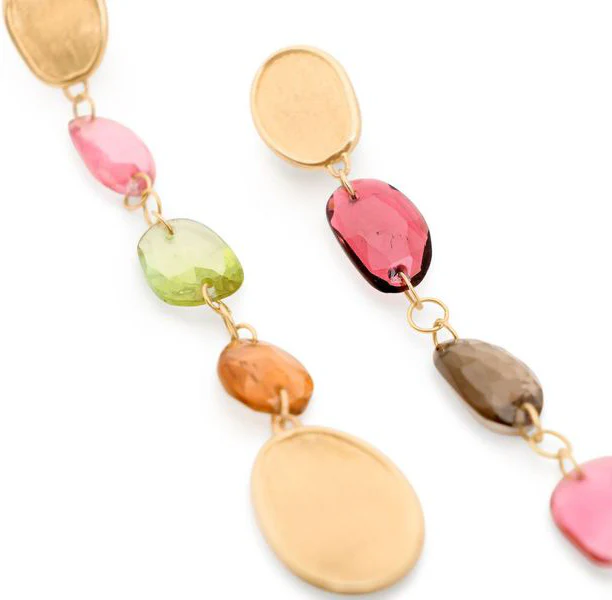 Marco Bicego Lunaria Mixed Tourmaline Statement Earrings - Image 2