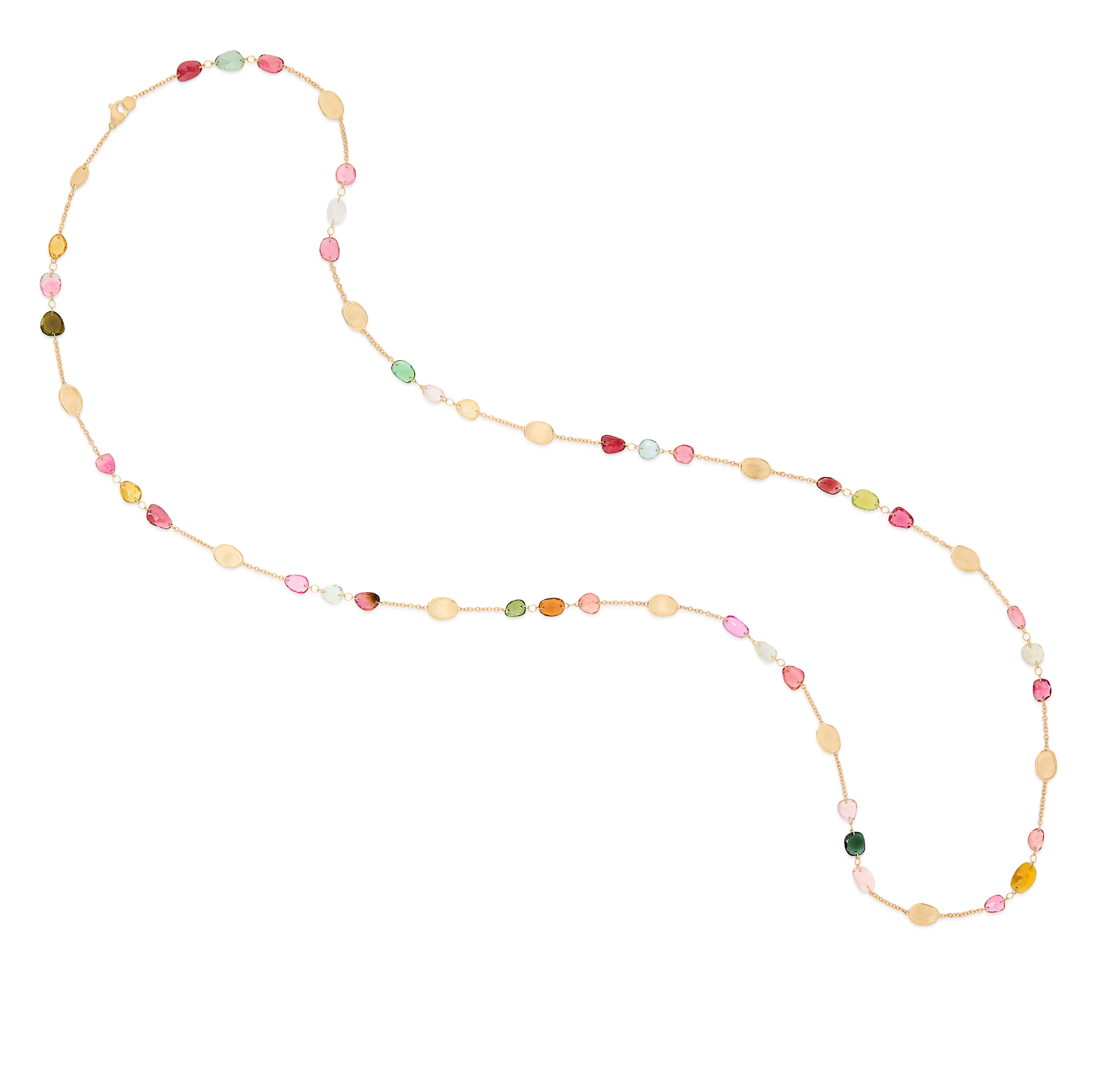 Marco Bicego Lunaria Tourmaline Multicolor Statement Necklace, 37.80" - Image 2