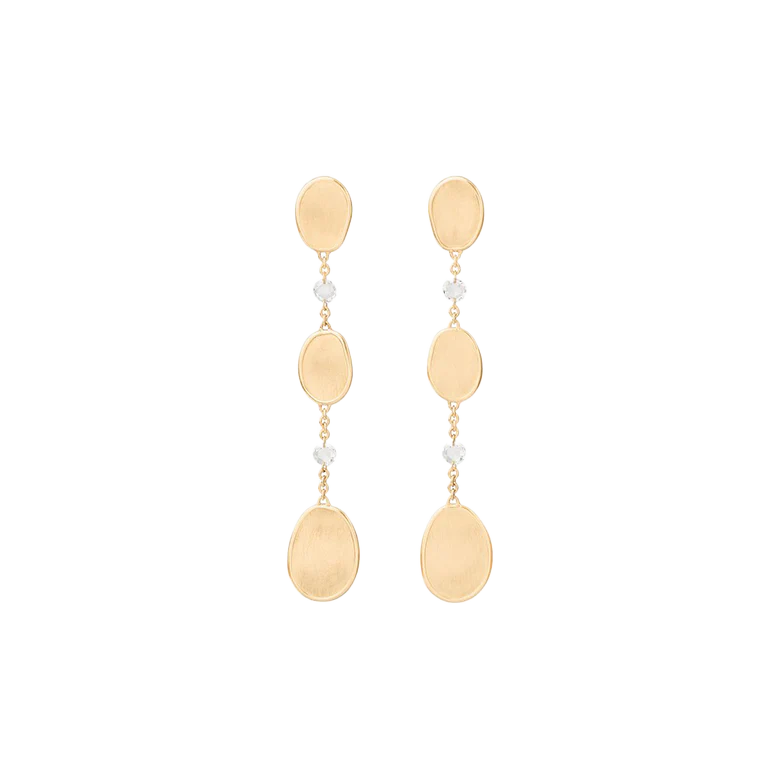 Marco Bicego Lunaria Yellow Gold Chandelier Earrings with Diamonds